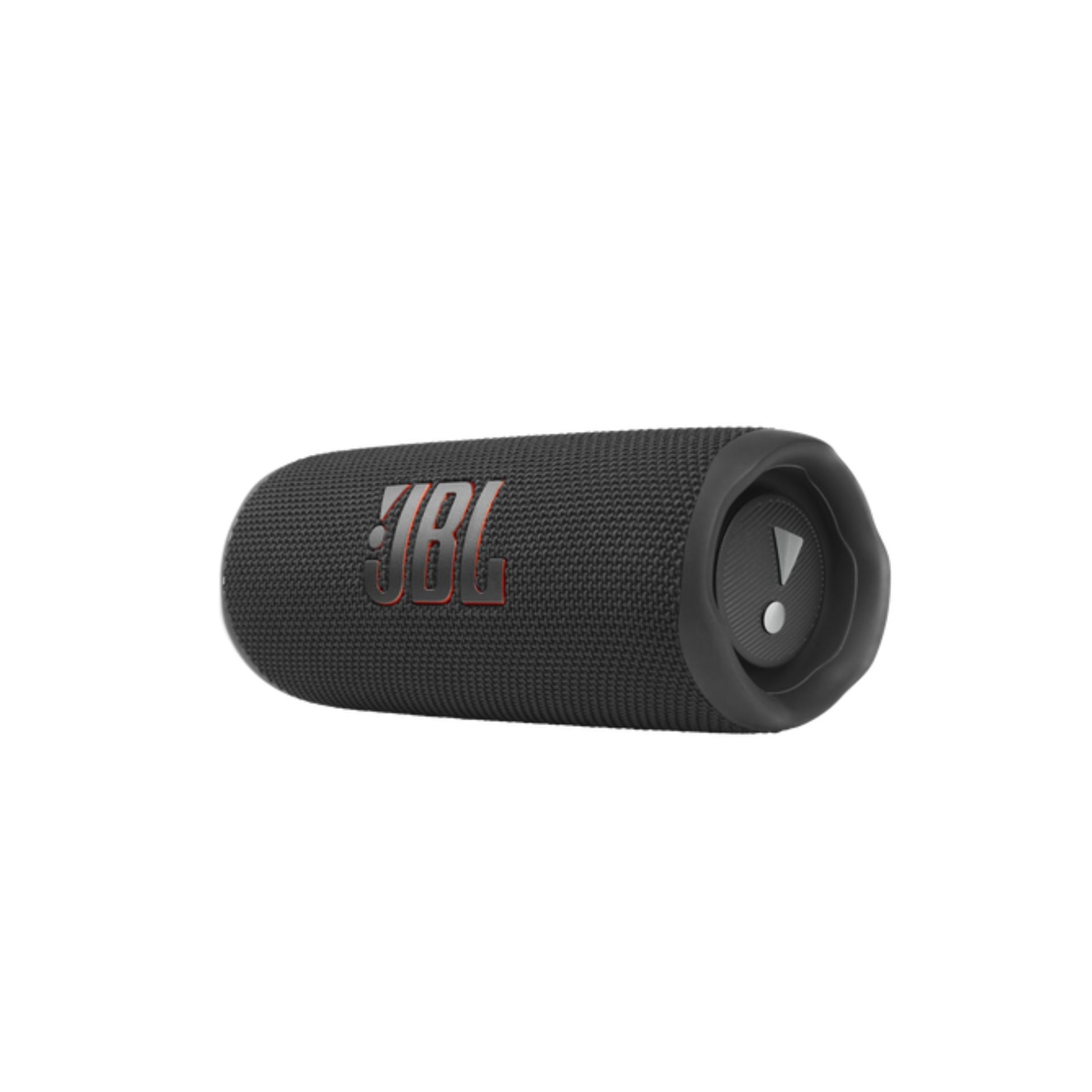 Black JBL speaker on a white background