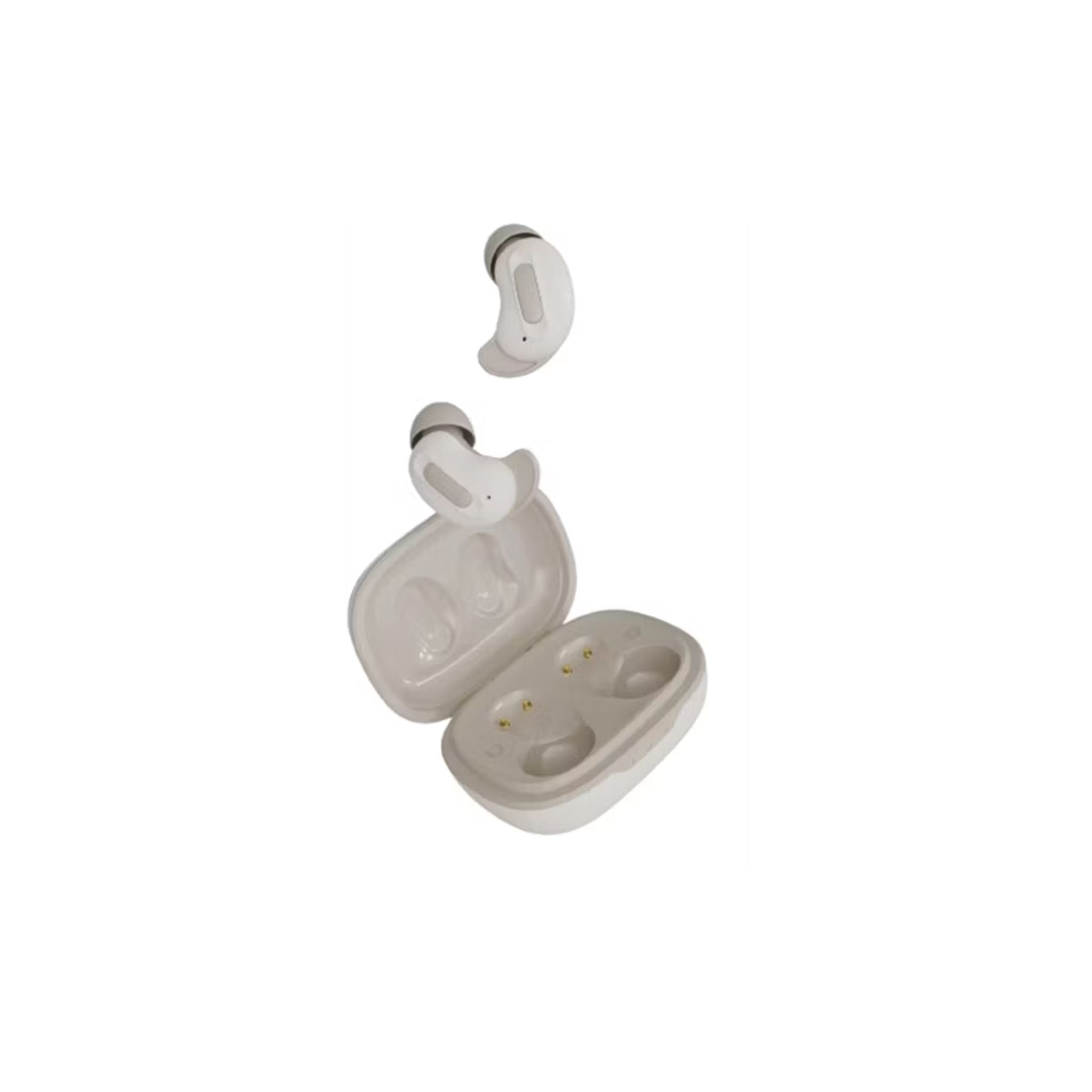 Green Lion Majestic True Wireless Earbuds TWS, High Definition Microphone, Voice Assistant Mode, Touch Control, Music Mode, Game Mode, ANC - Beige