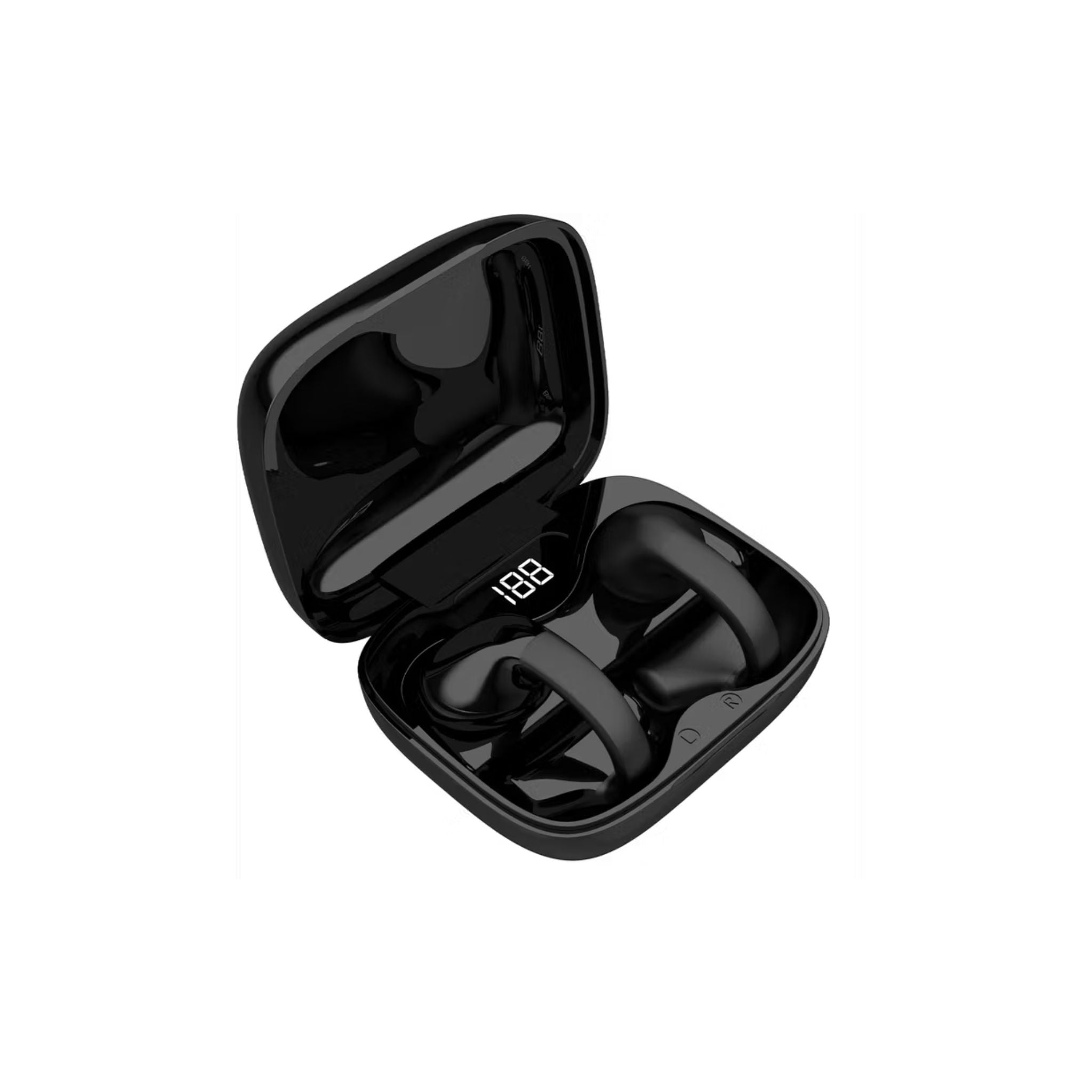 Porodo Soundtec TWS Ear Clip, 10m Transmission Range, Bluetooth V5.3, Up to 24 Hours Play Time, 300mAh Battery Capacity - BlackPorodo Soundtec TWS Ear Clip, 10m Transmission Range, Bluetooth V5.3, Up to 24 Hours Play Time, 300mAh Battery Capacity - Black
