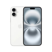 Smartphone with front and back views on a white background