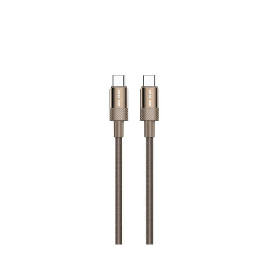 Green Lion Desert Spark Cable USB-C to USB-C, 3A/20V, 60W Power, Wide Compatibility, Charge & Sync Capability - Desert Titanium