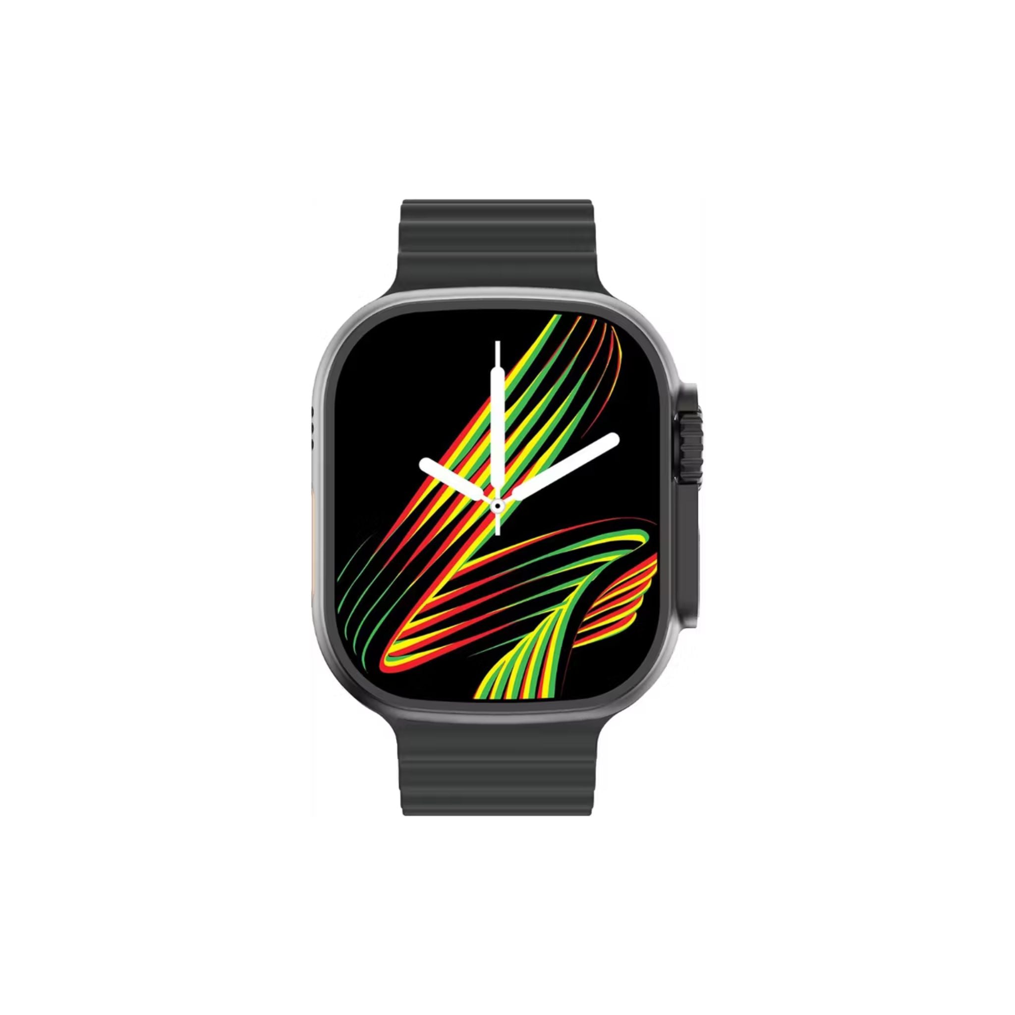 Green Lion Communicate Ultra Smart Watch with 1.85" Amoled Screen Dispaly, 280mAh Battery Capacity, Wireless Charging, AI Voice Assistant, 125MB Flash Storage, 3-5 Days Working Time - Black