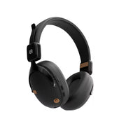 Black over-ear headphones on a white background