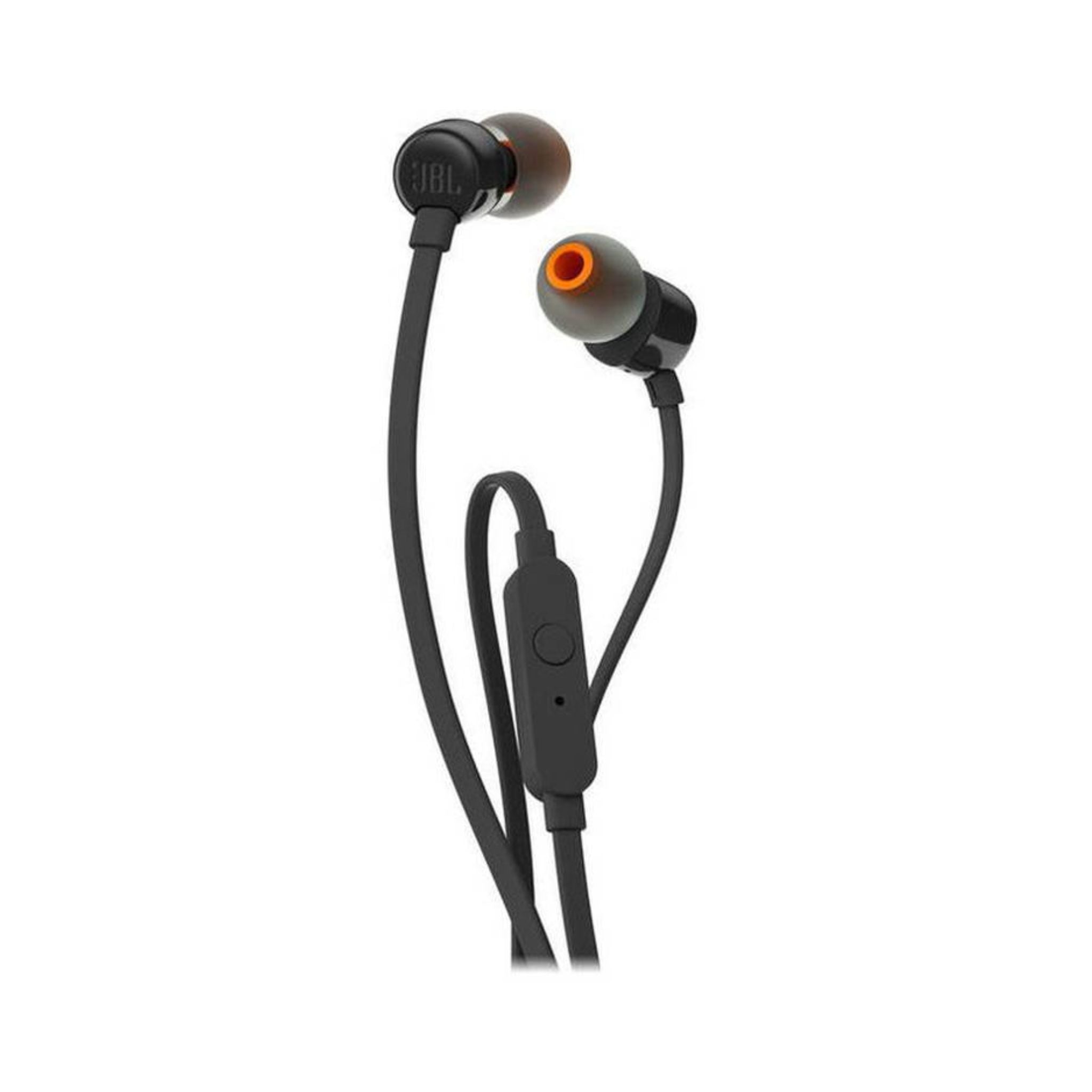 JBL T110 Wired Universal In-Ear Headphones, 6 Hours Battery Life, 2 Hours of Charging Time, Anti-Tangle Design - Black