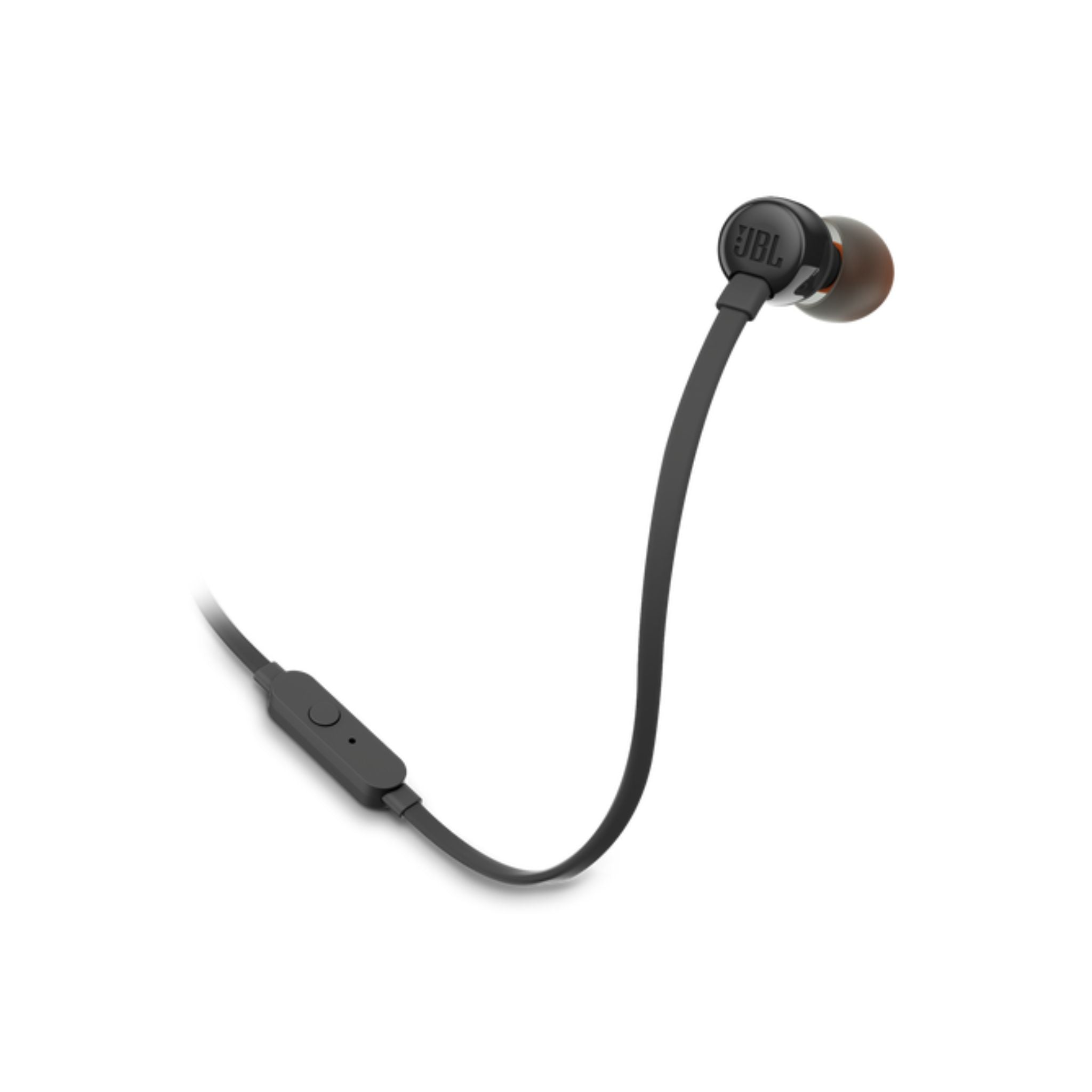 JBL T110 Wired Universal In-Ear Headphones, 6 Hours Battery Life, 2 Hours of Charging Time, Anti-Tangle Design - Black