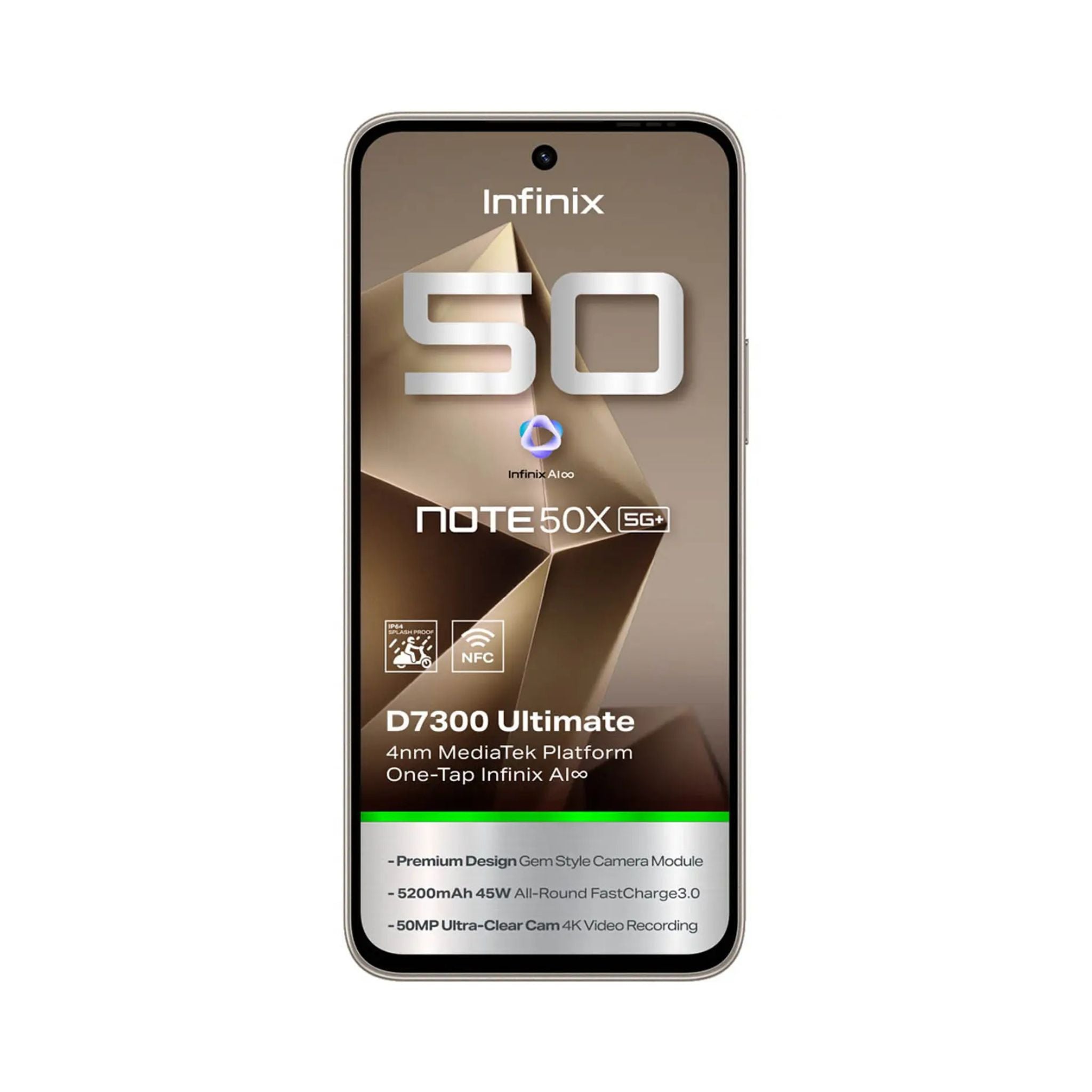 Infinix Note 50 X 5G Dual SIM  8+8GB RAM 256GB  - Middle East Version -Titanium Grey