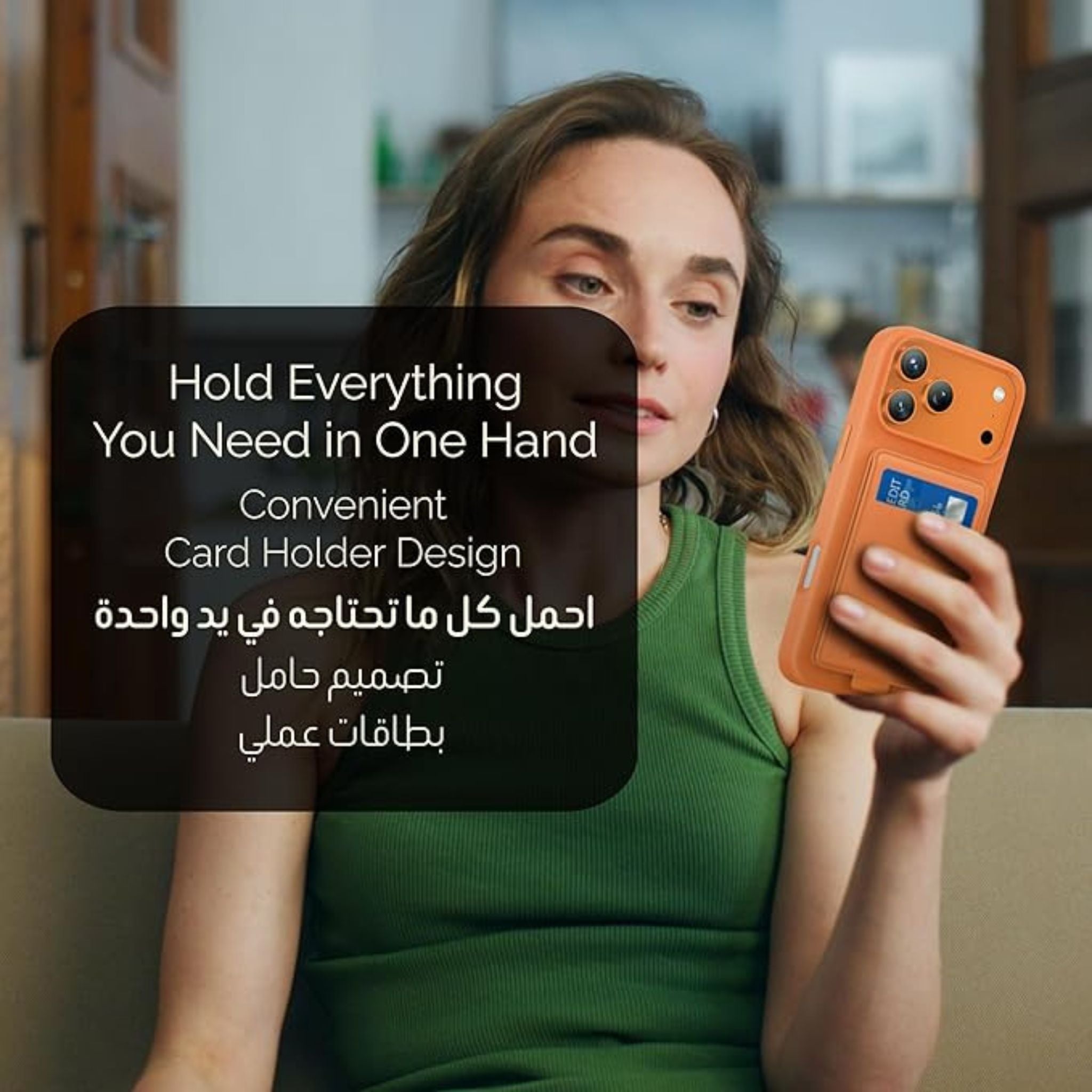 Green Lion Regal MagSafe Leather Case with Card Holder for iPhone 17 Pro Max, Anti-Fingerprint, Foldable Stand, Camera Protection, Comfortable Grip, Anti-Scratch, Shock Absorption - Blue