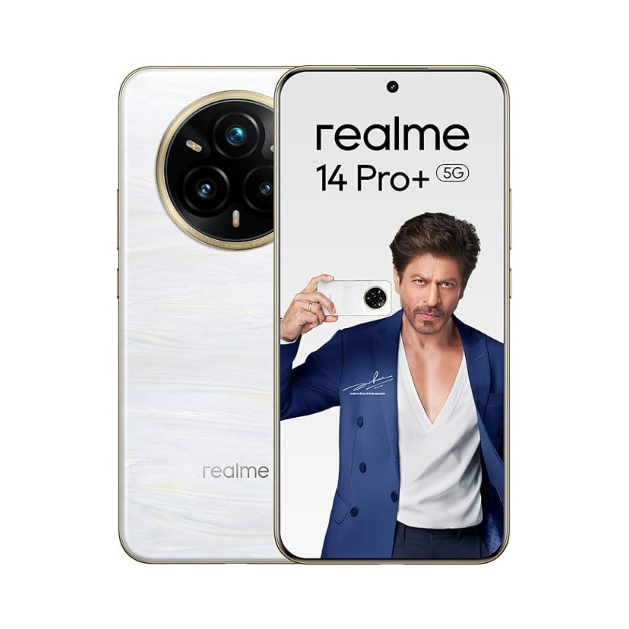 Realme 14 Pro+ 5G, AI Dual SIM 12GB RAM 512GB- International Version- Pearl White