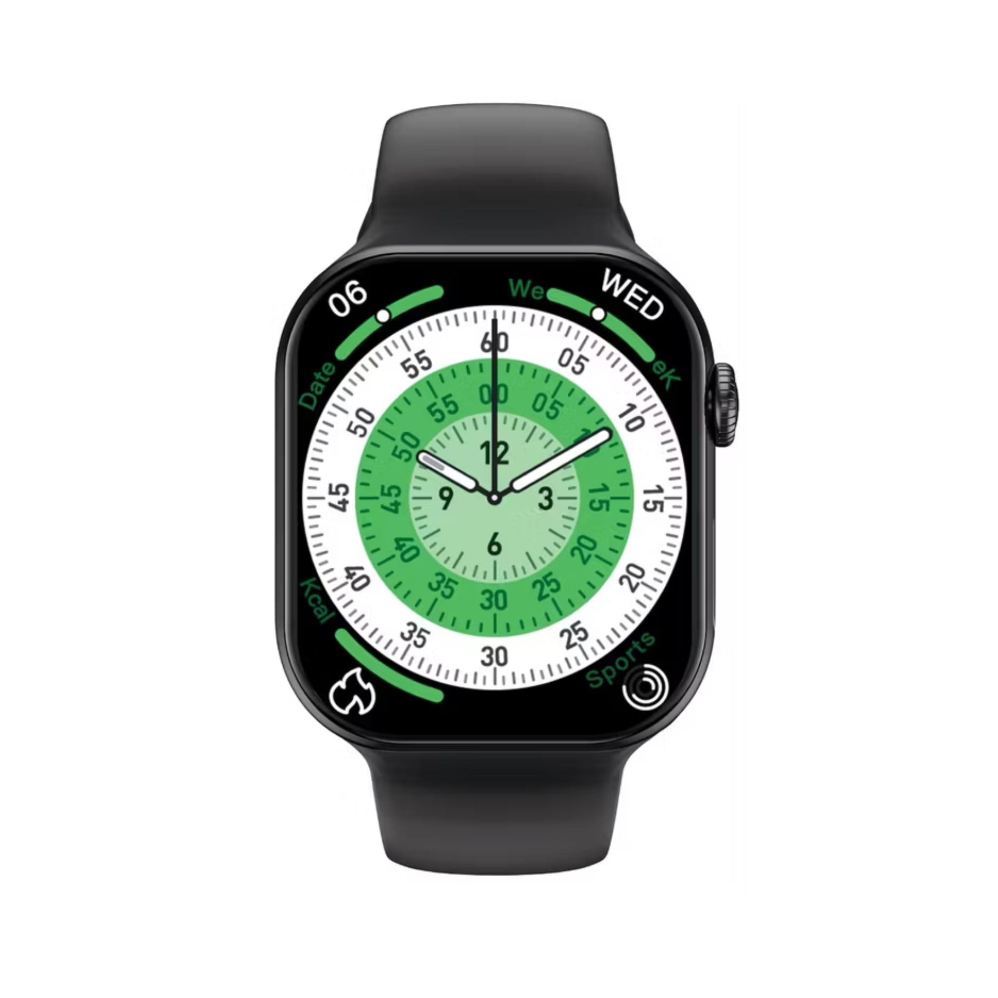 Green Lion Communicate Lite 42mm Smart Watch – 1.85" IPS Display, 230mAh Battery, 2–3 Days Use, 10-Day Standby, Bluetooth 3.0+5.4, Wireless Charging, Double Tap, Dynamic Island, Always-On Display, 500+ Watch Faces – Black