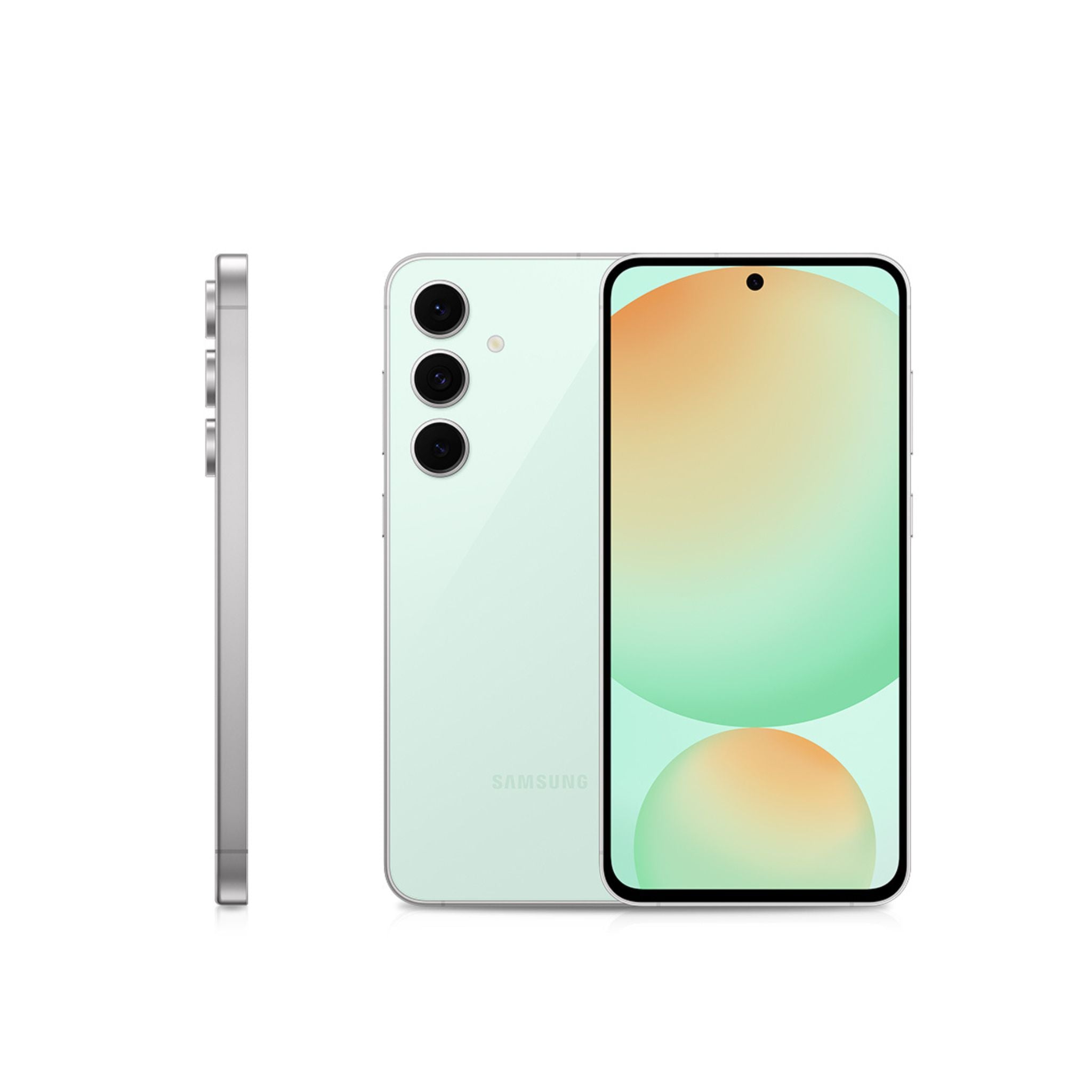 Smartphone with gradient design on a white background
