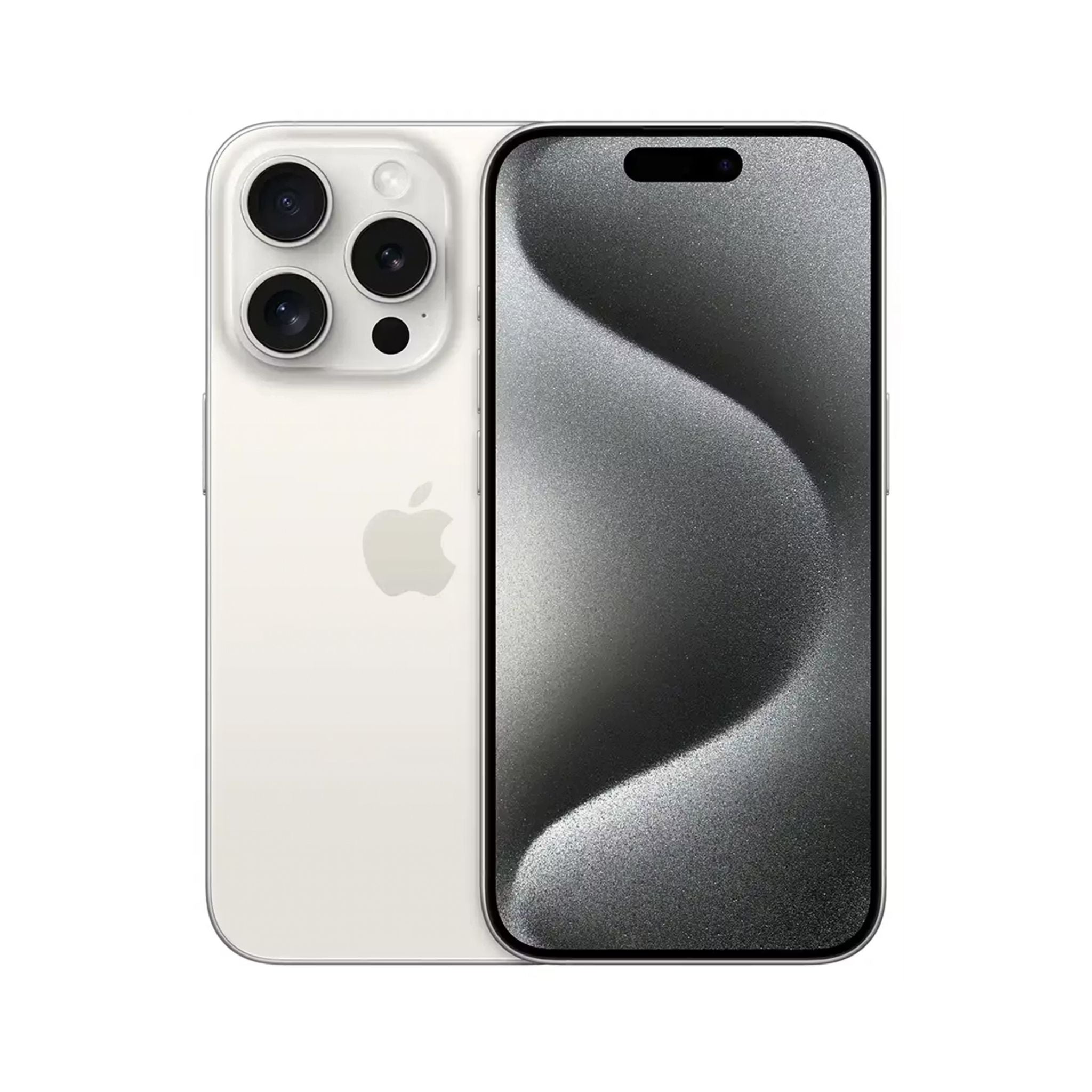 Apple iPhone 15 Pro with 128GB Capacity, 6.1-inch Screen Size, Dual eSIM, 48MP Camera Resolution, A17 Bionic Chip, USB-C Connector Type, 5G Network Technology, Splash, Water & Dust Resistant - White Titanium