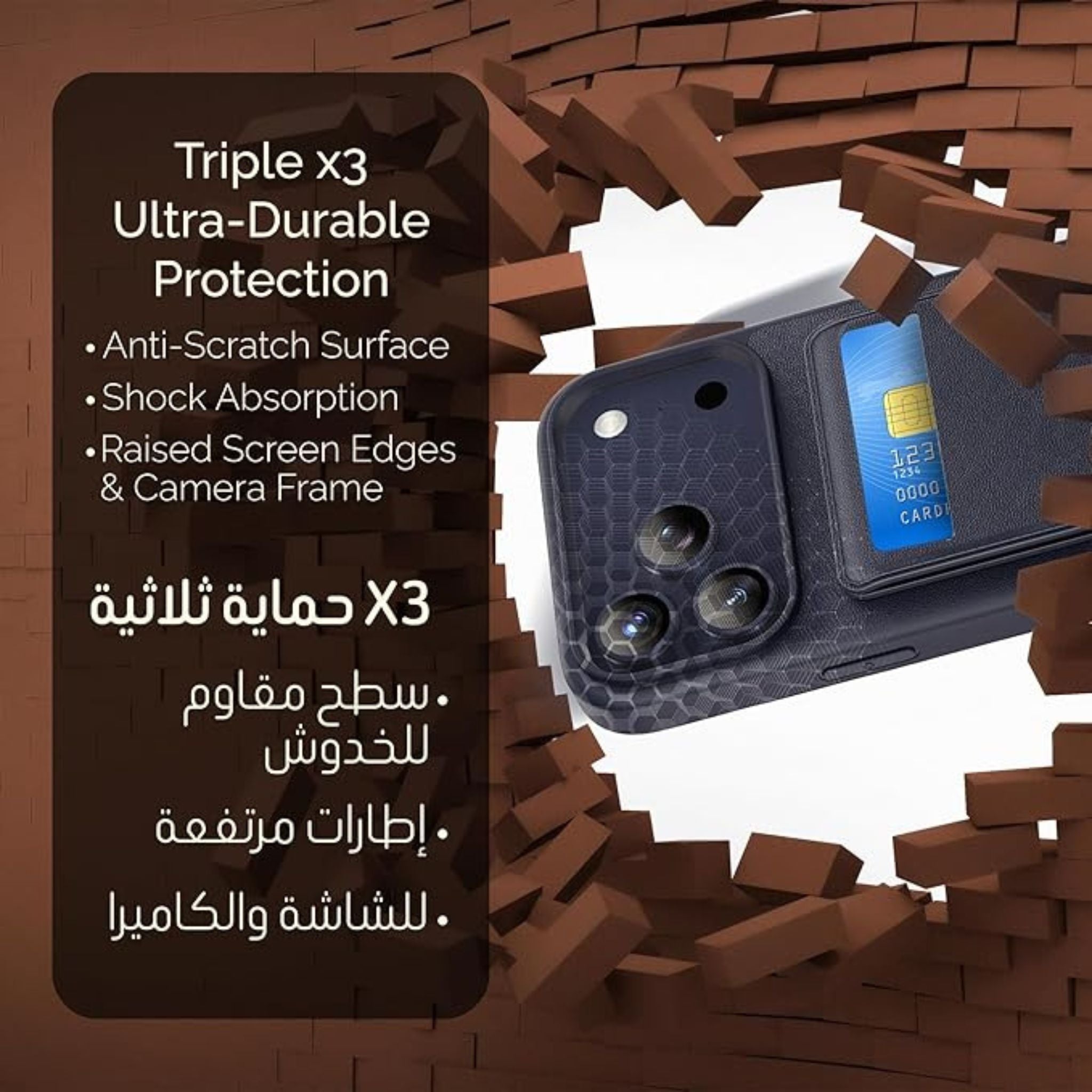 Green Lion Regal MagSafe Leather Case with Card Holder for iPhone 17 Pro, Anti-Fingerprint, Foldable Stand, Camera Protection, Comfortable Grip, Anti-Scratch, Shock Absorption - Orange