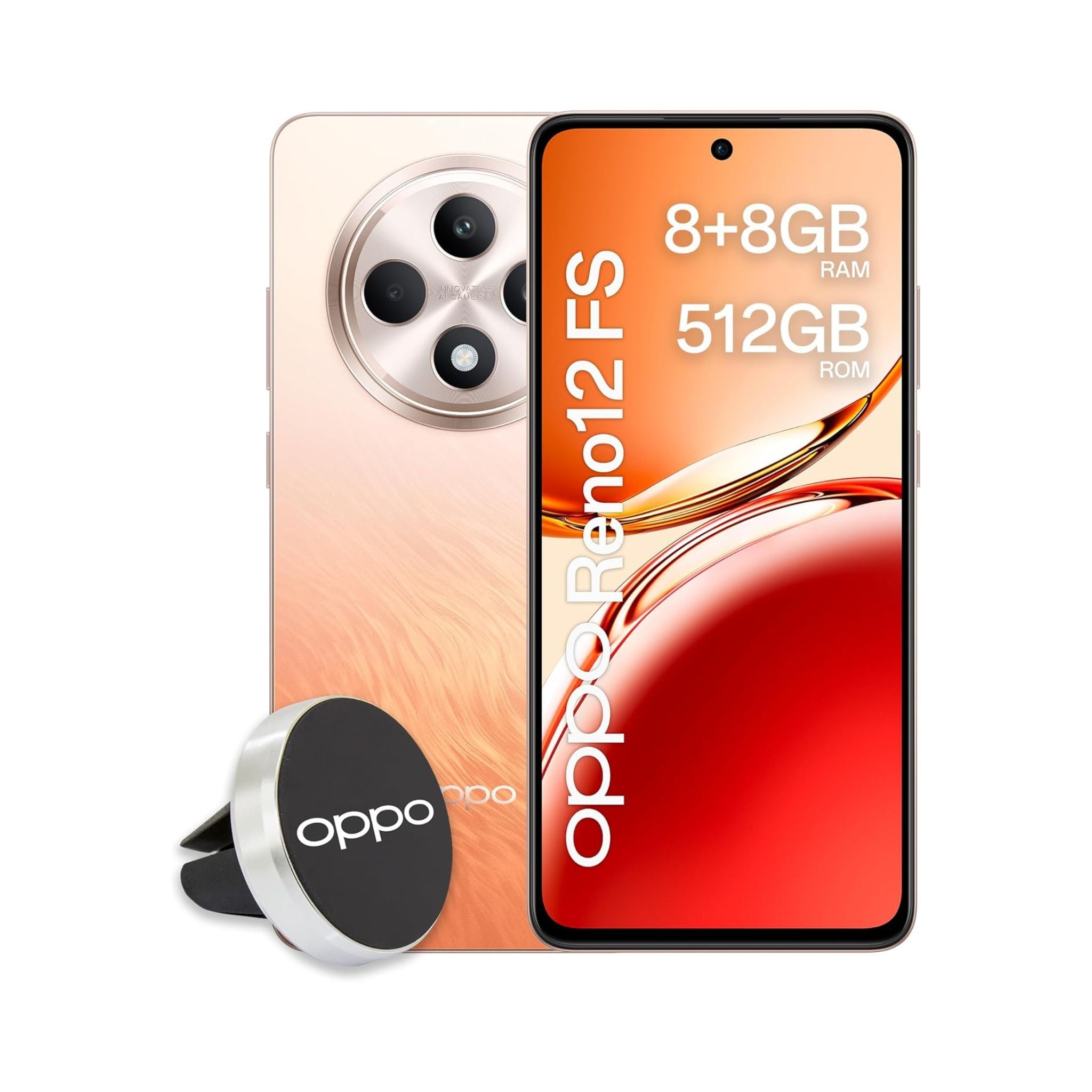 OPPO Reno12 FS 4G, Dual SIM 8GB RAM 512GB ROM - International Version -Amber Orange