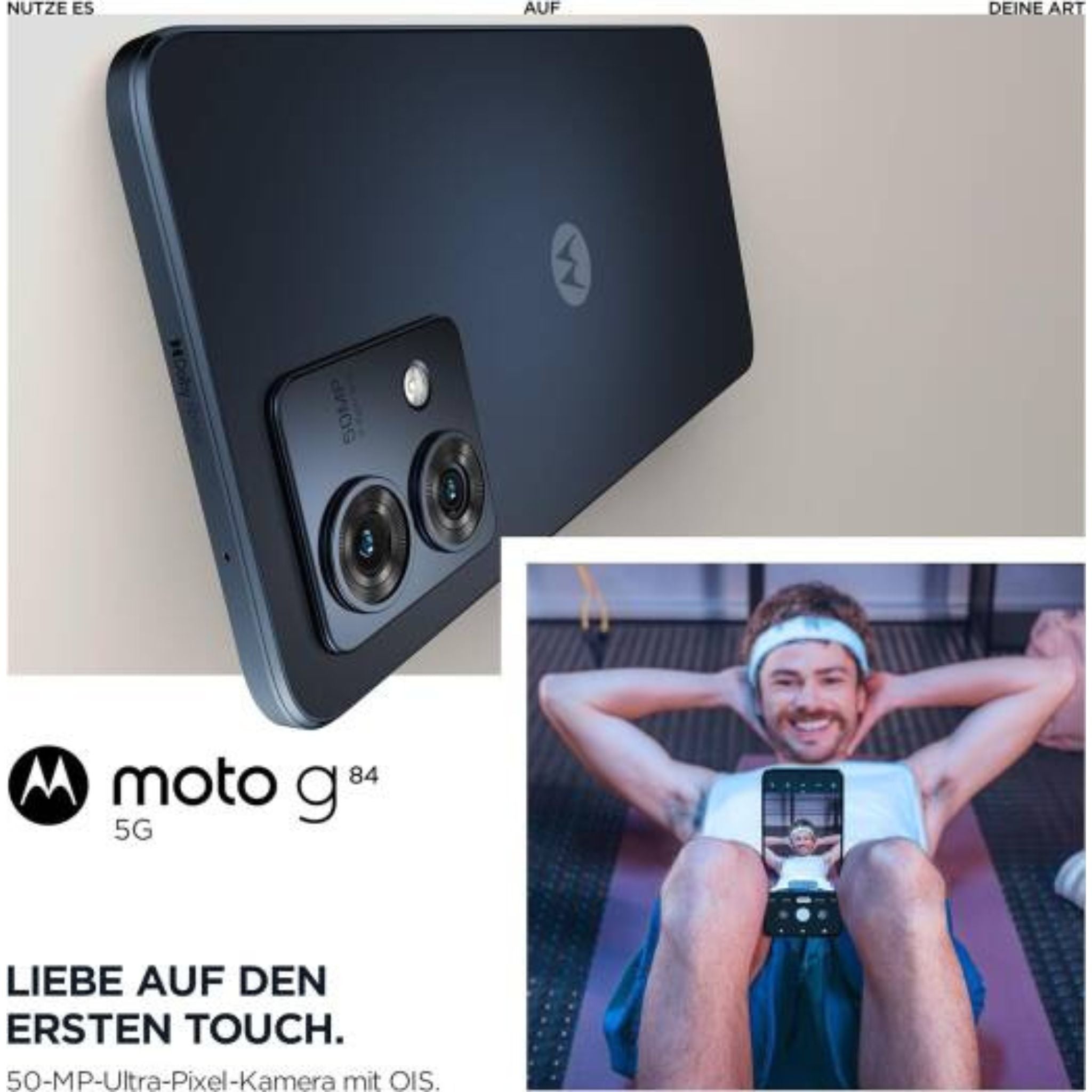 Motorola Moto G84 5G, Dual SIM 8GB RAM 256GB ROM- International Version- Midnight Blue