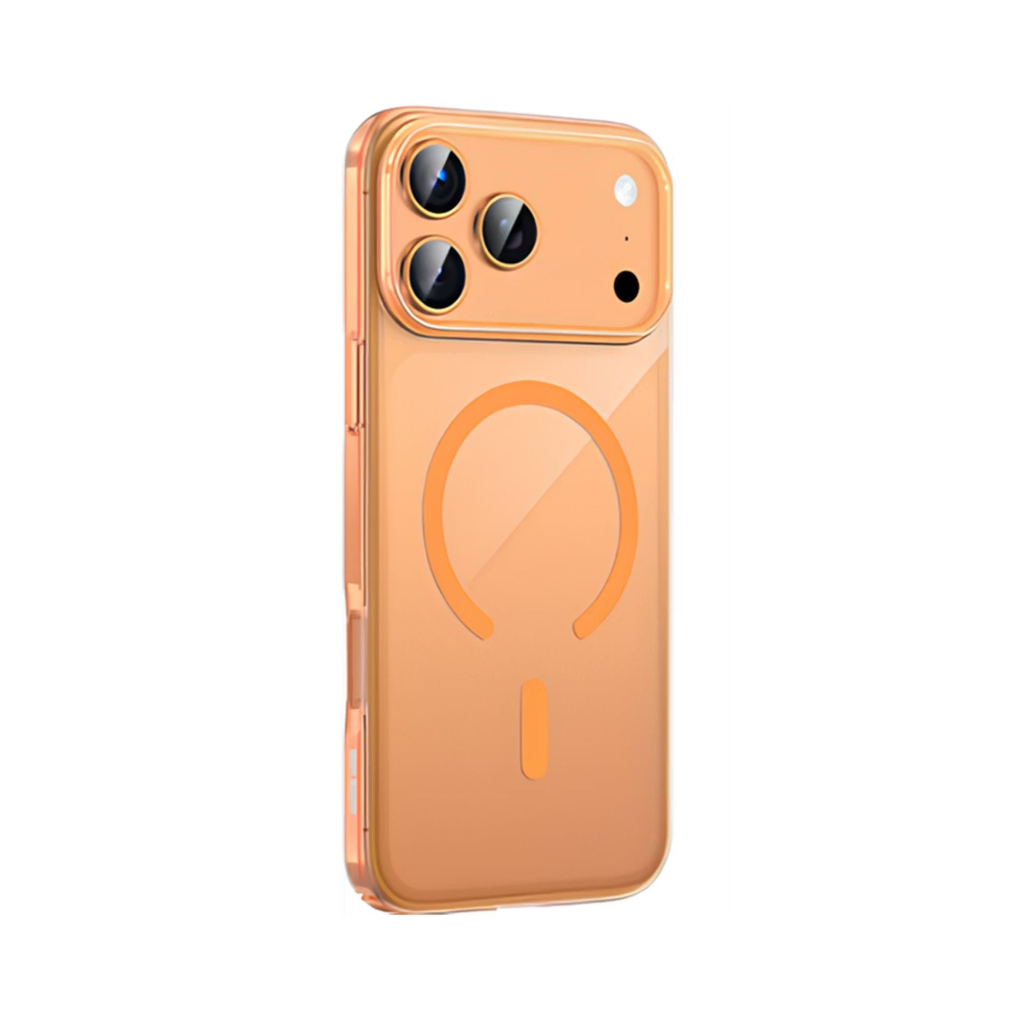 Green Lion MagSafe Delgado Case for iPhone 17 Pro Max, Ultra Drop Protection, Camera Protection, Ultra HD Clarity, Anti-Fingerprint, Anti Scratch, Slim Fit - Orange Titanium