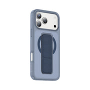 Green Lion Grip 360° MagSafe Case for iPhone 17 Pro, Up to 3500gs Force Impact Resistance, Foldable Stand, Strong Magnets, Drop Protection, Anti-Scratch, Leather Grip Strap, Camera Protection, Horizontal & Vertical Features - Blue Titanium