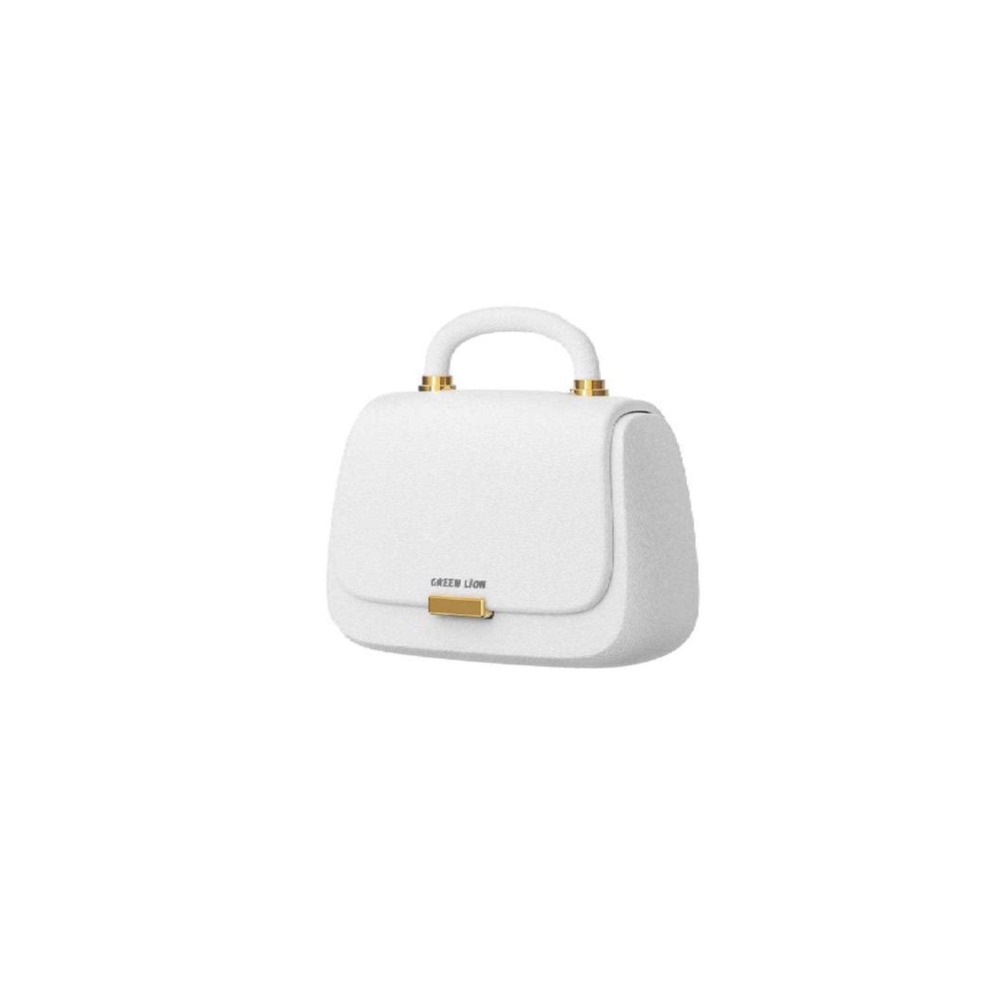 Green Lion Queen's Mini Bag Style True Wireless Earbuds, JL6983 Chipset, Bluetooth Version 5.3, Up to 15 m Bluetooth Range, 5 Hours Playtime, Up to 16 Hours with Charging Case, 300 mAh Charging Case Battery, IPX4 Water Resistance Level - White