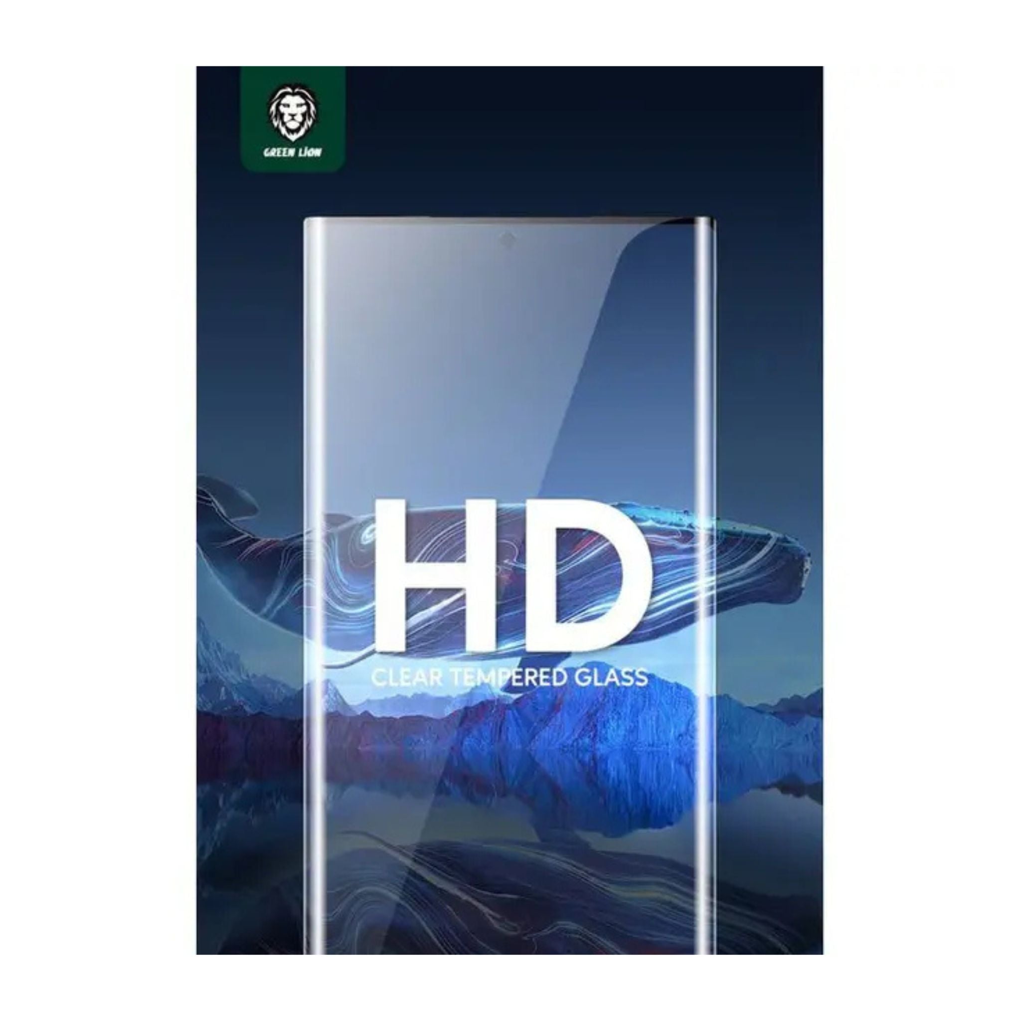 Green Lion 3D Curved Edge Screen Protector for Samsung S23 Ultra, Glue Full Round Protection, Tempered Glass - Clear