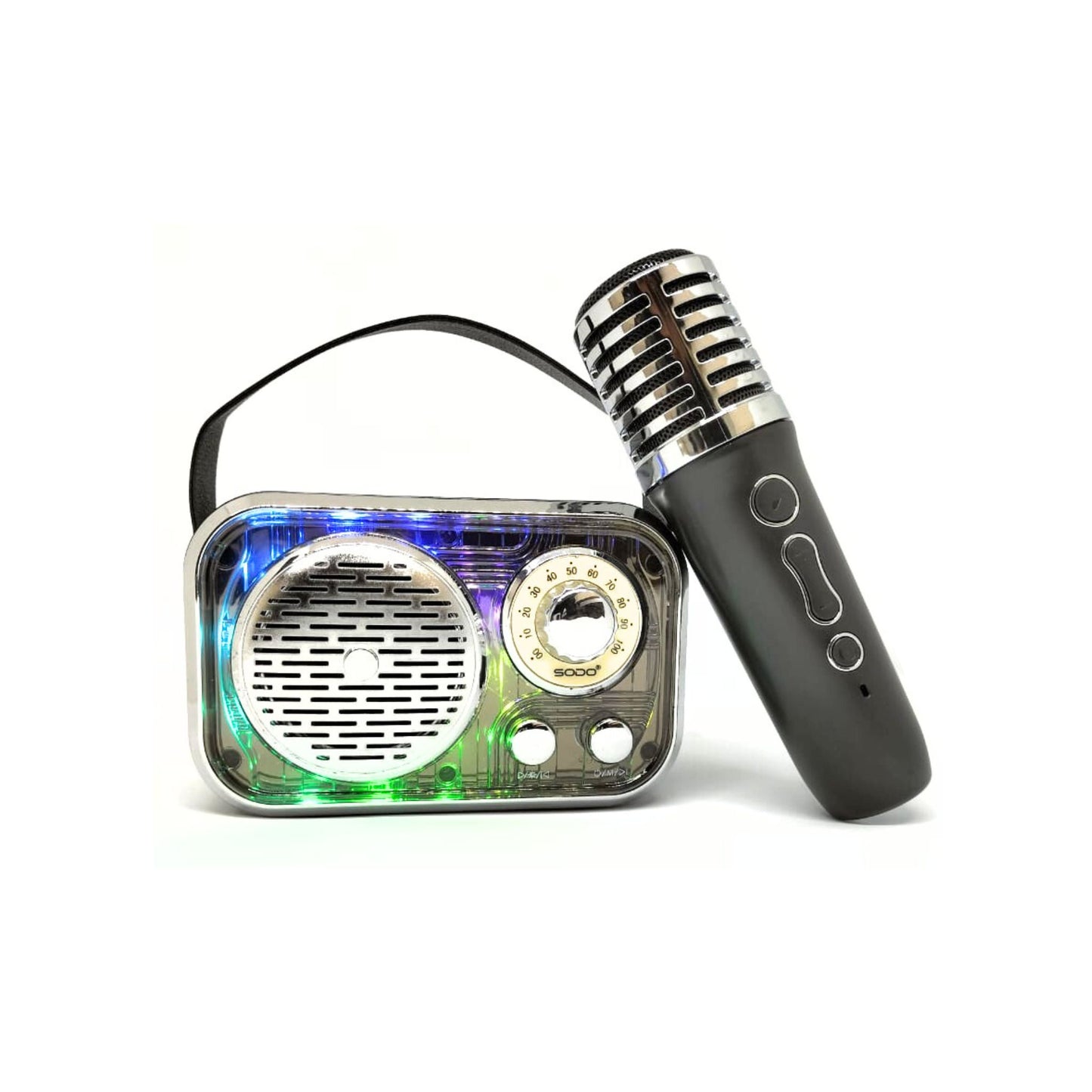 Wireless Karaoke Speaker with Microphone for Adults/Kids, Portable Bluetooth Speaker