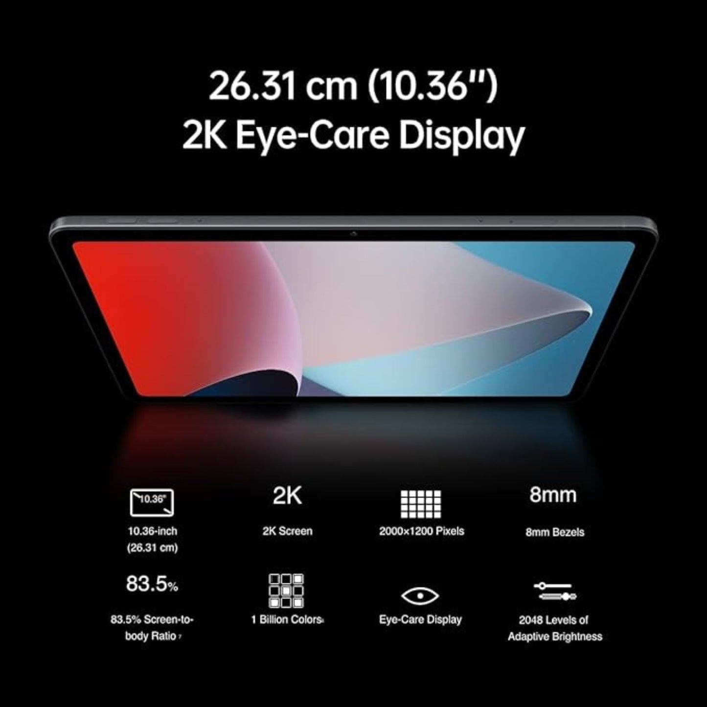 OPPO Pad Air, WiFi 5, 6.94mm Ultra Slim & Light Body, 2K Eye Care Display, Qualcomm Snapdragon 680 8 Core 6nm Processor, Smart Multitasking, 64GB 4GBRAM_Grey