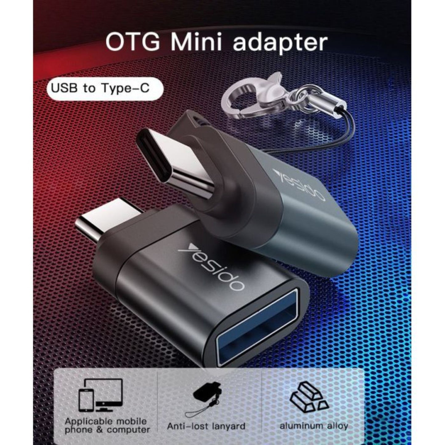 GS06 Mini Function Mobile Phone Power Data Transmit Convert Card Reader Type-C To USB OTG Adapter