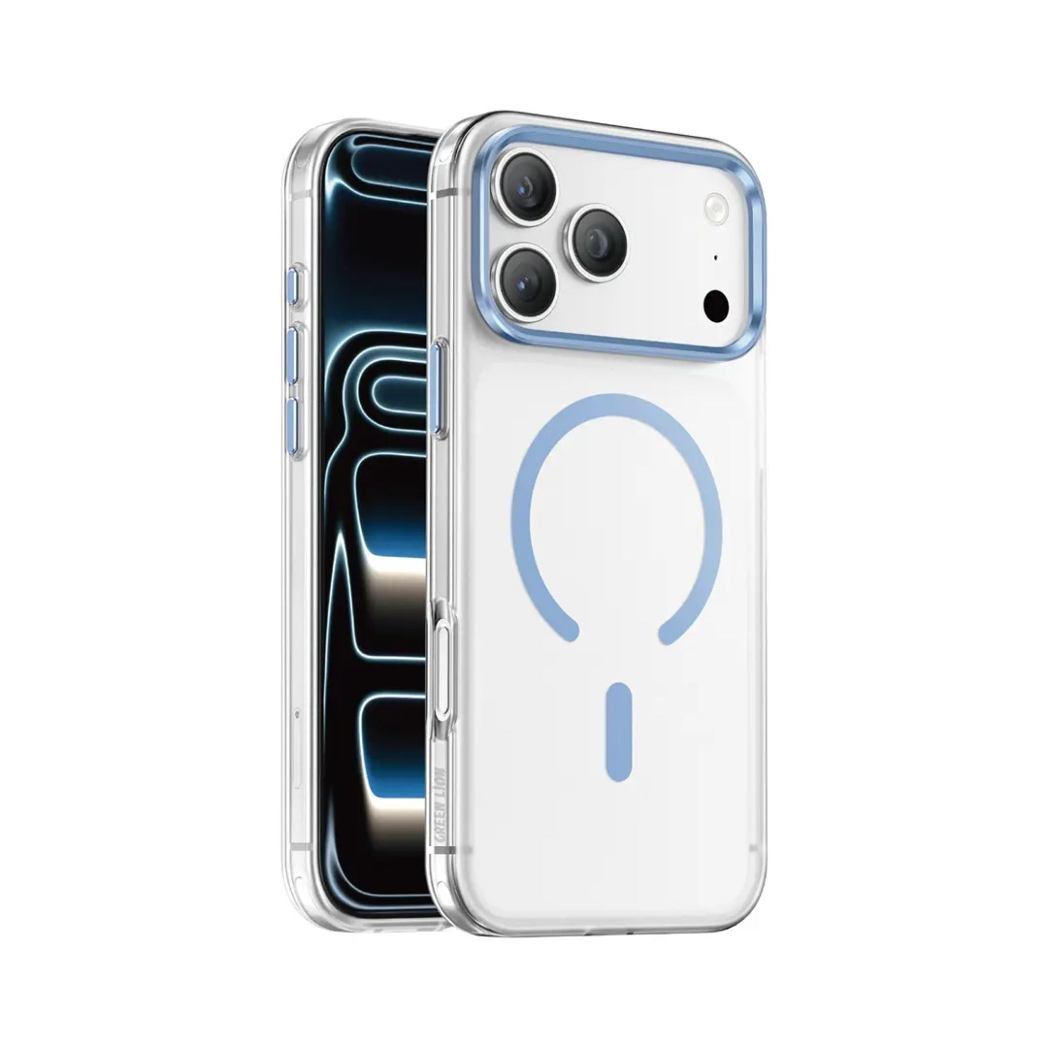 Green Lion Matte MagSafe Case for iPhone 18 Pro Max - Light Blue