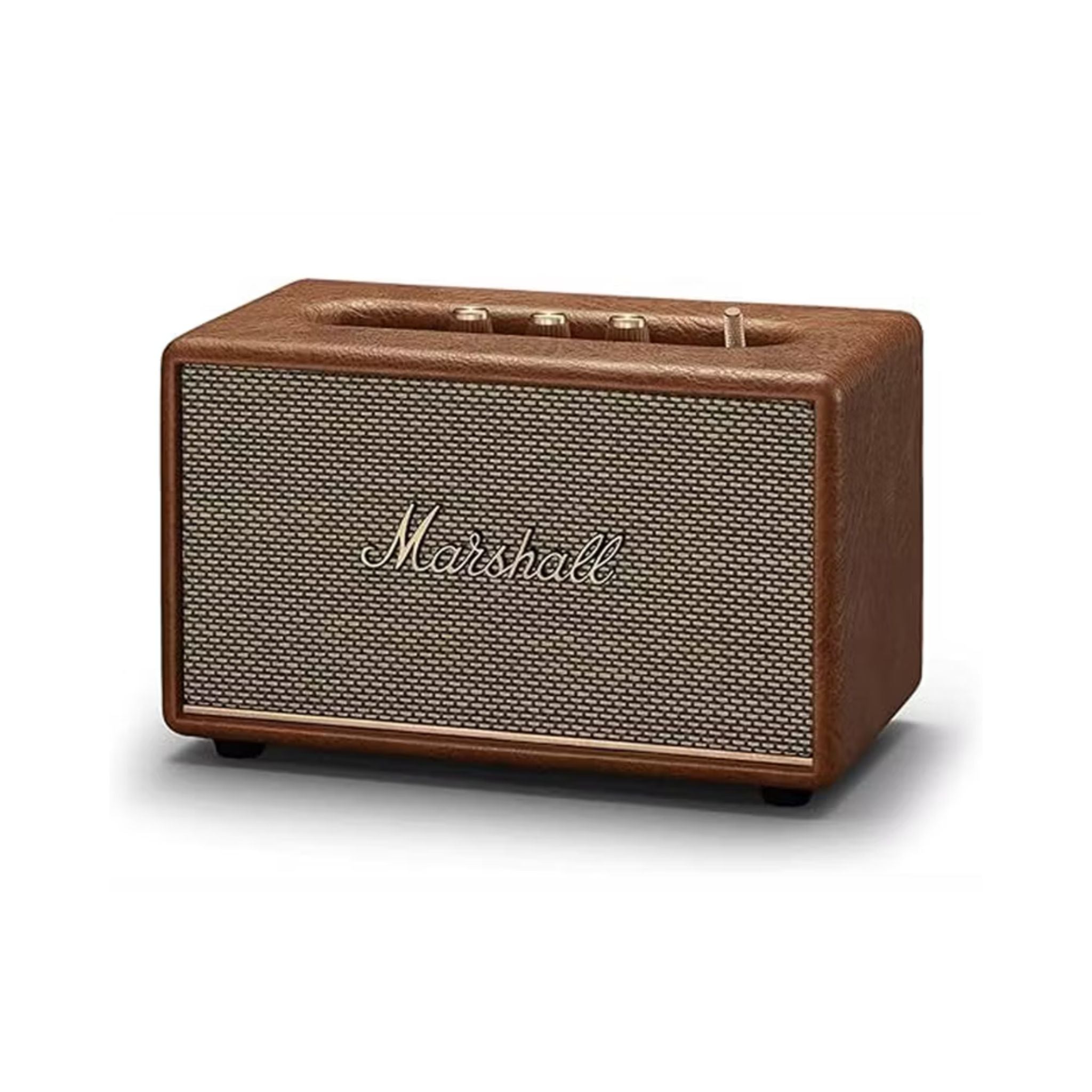 Marshall Acton III Wireless Bluetooth Stereo Speaker with Bluetooth Version 5.2, 2 Hours Charging Time, 32 Hours Play Time, Fast Charging, Water Resistant, USB-C Charging Port - Brown