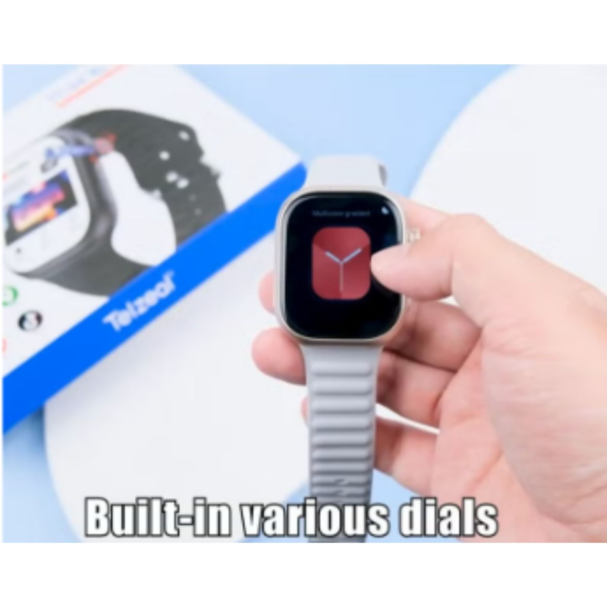 Telzeal TC44 5G Smart Watch with SIM Support HD Camera & Full Touch Display - Gold