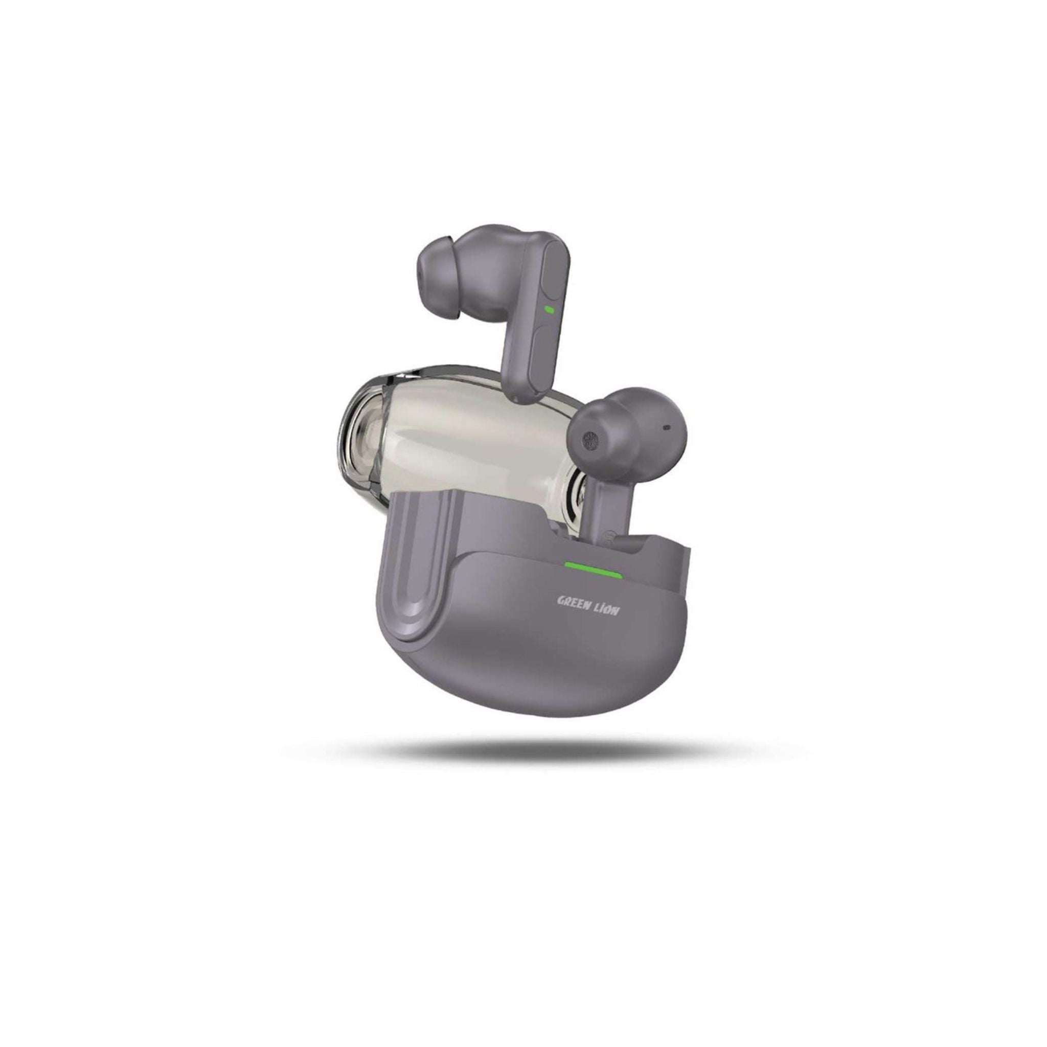A single purple Green Lion Patras Wireless Ear Bud with its charging case.