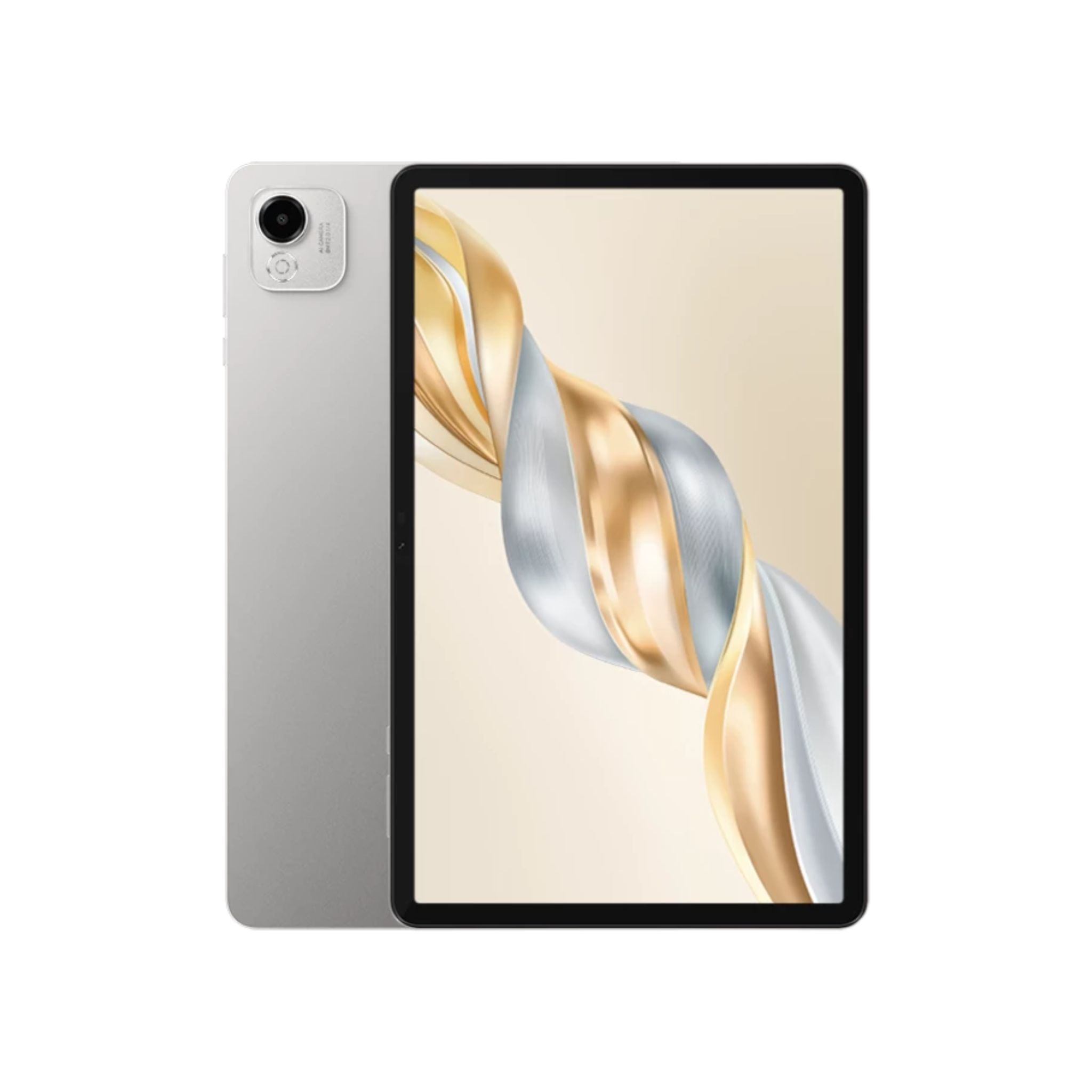 Tablet with a decorative screen on a white background