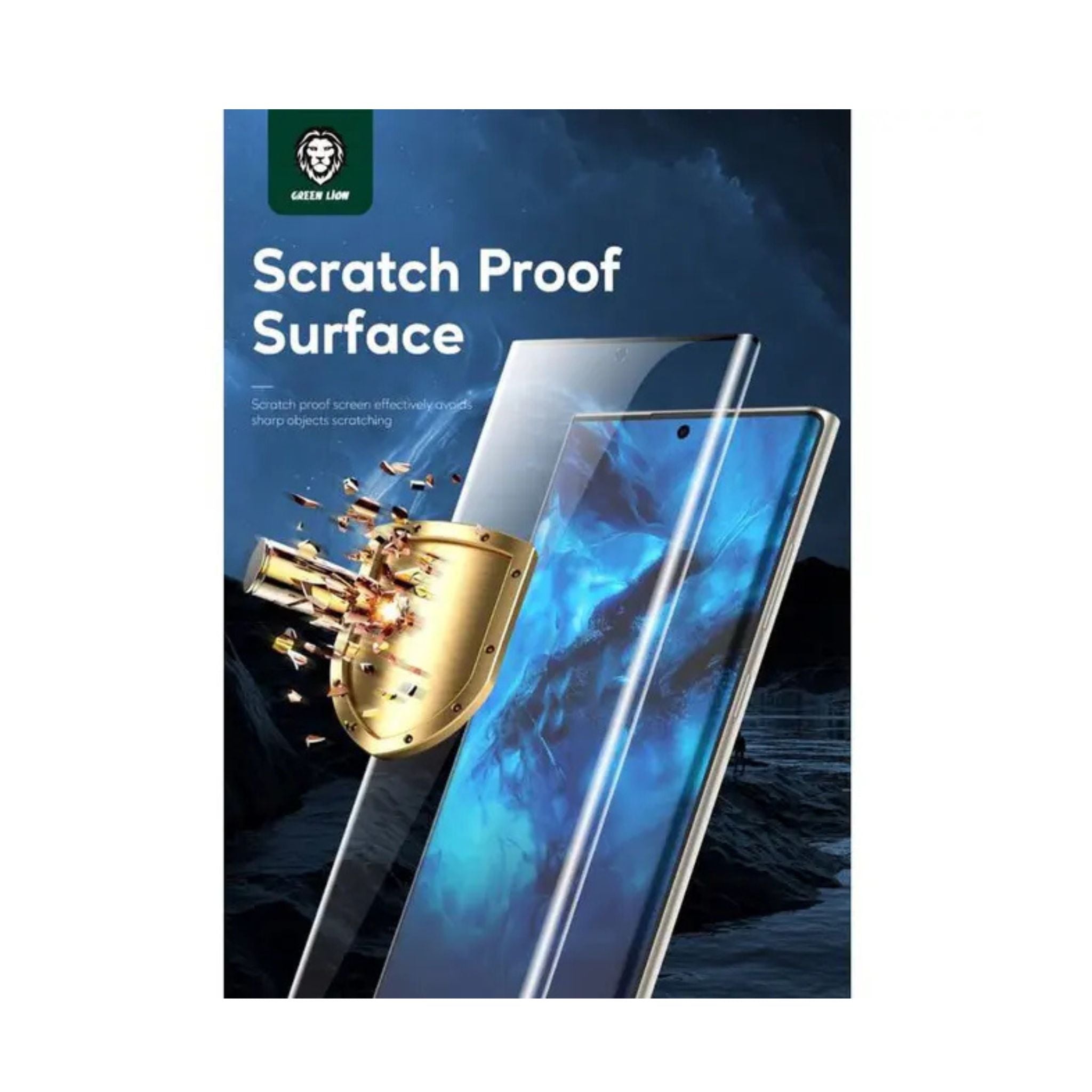 Green Lion 3D Curved Edge Screen Protector for Samsung S23 Ultra, Glue Full Round Protection, Tempered Glass - Clear