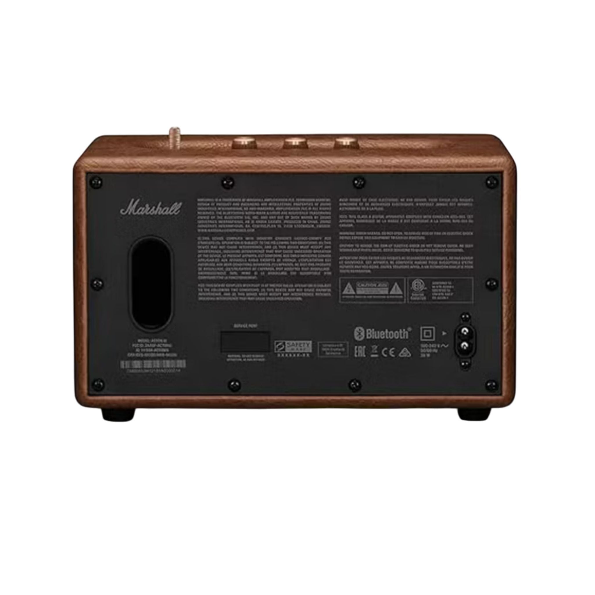 Marshall Acton III Wireless Bluetooth Stereo Speaker with Bluetooth Version 5.2, 2 Hours Charging Time, 32 Hours Play Time, Fast Charging, Water Resistant, USB-C Charging Port - Brown