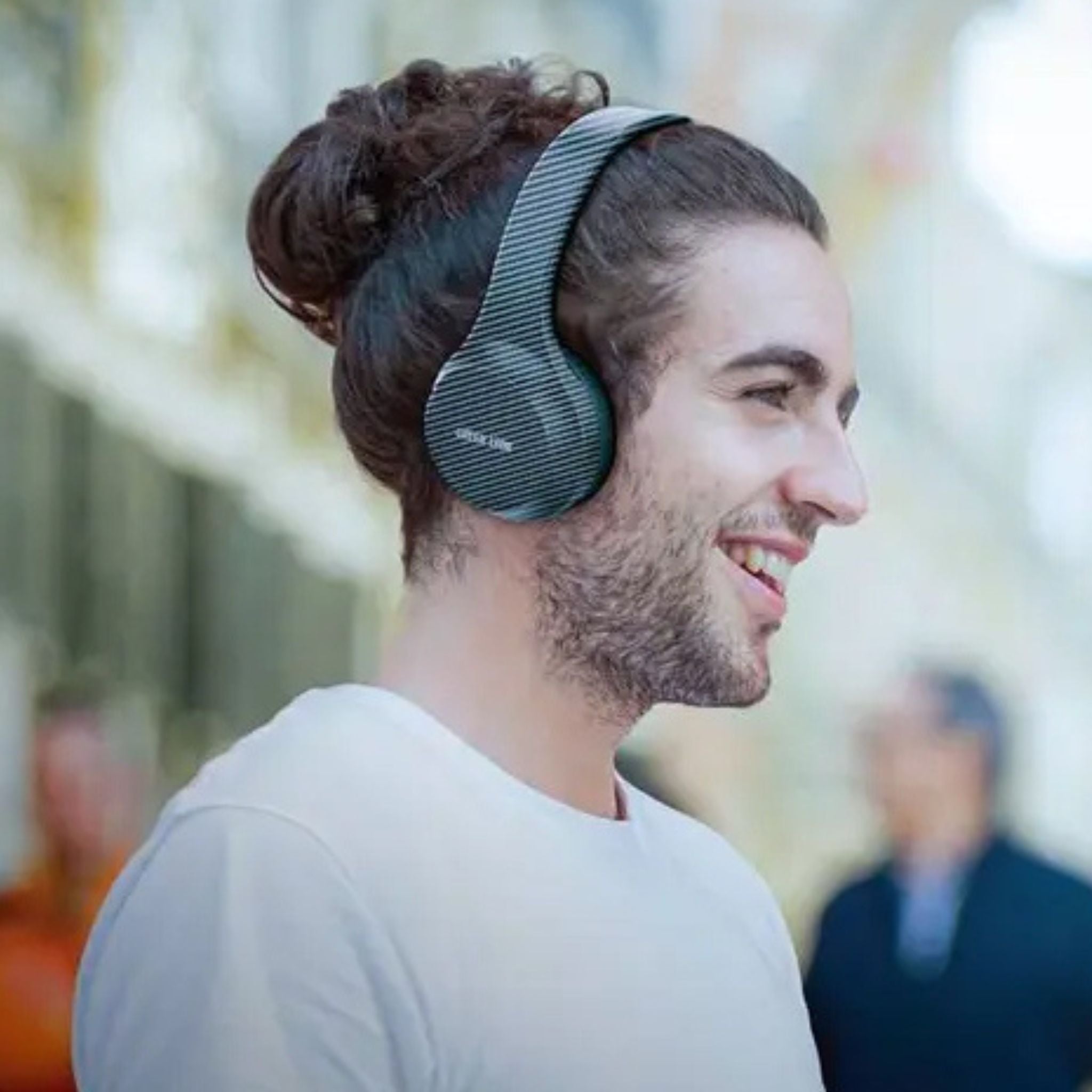 Green Lion Carbon Beat Headphones, 5.3 Bluetooth Version , 25 Hours of Playing time, 10 m Maximum Range, Input Microphone, AUX Support - Black
