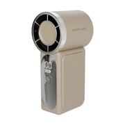 Green Lion Wind Lite Portable Handheld Fan, 6-Speed Airflow, 8000-10000RPM Motor, 1500mAh Battery, Up to 4 Hours Runtime, Digital Display, Low Noise Operation, USB-C Charging, Lightweight Compact Design, 5W - Beige