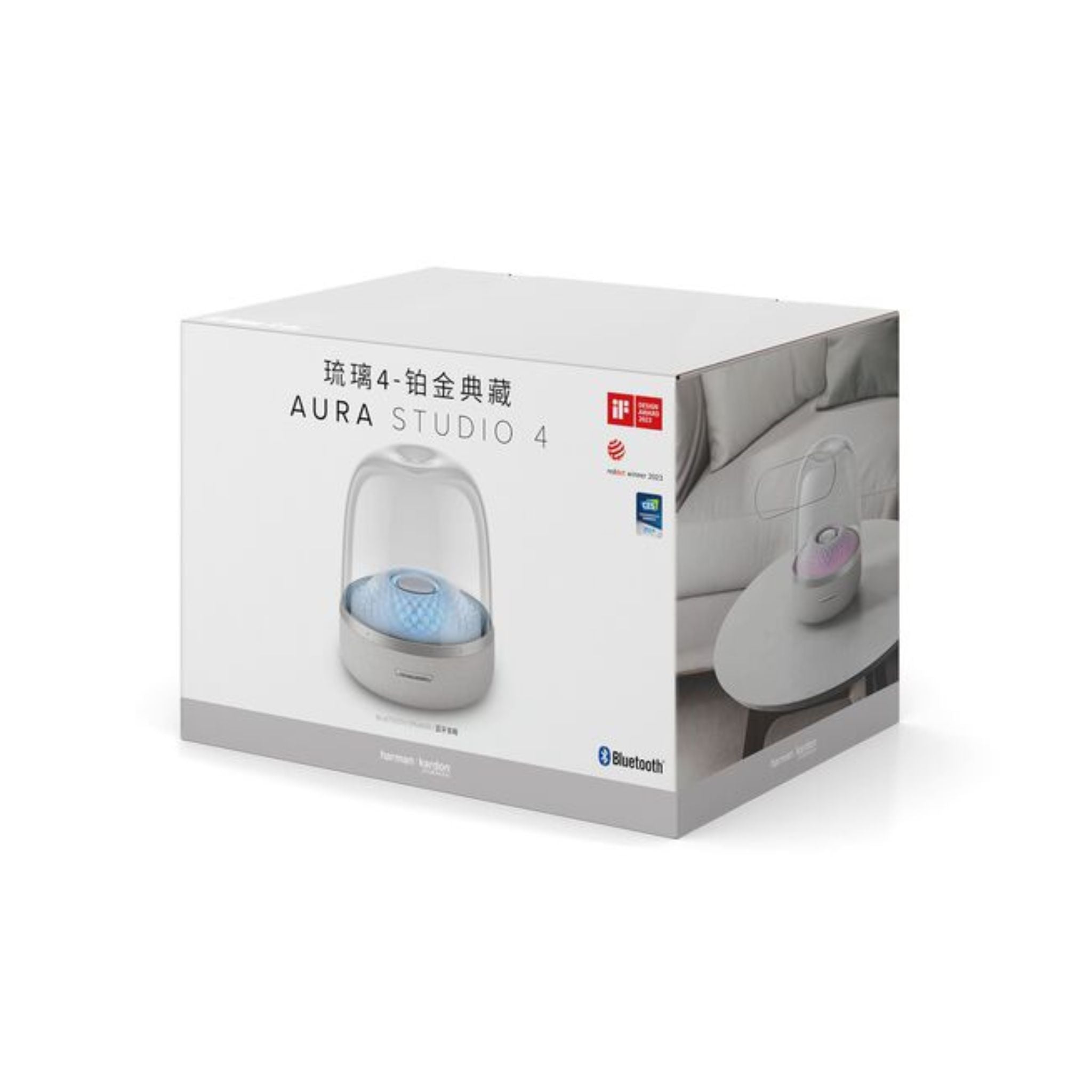 Harman Kardon Aura Studio 4 Wireless Stereo Speaker, Bluetooth version4.2 ,Weight (kgs)3.6  - Light Grey