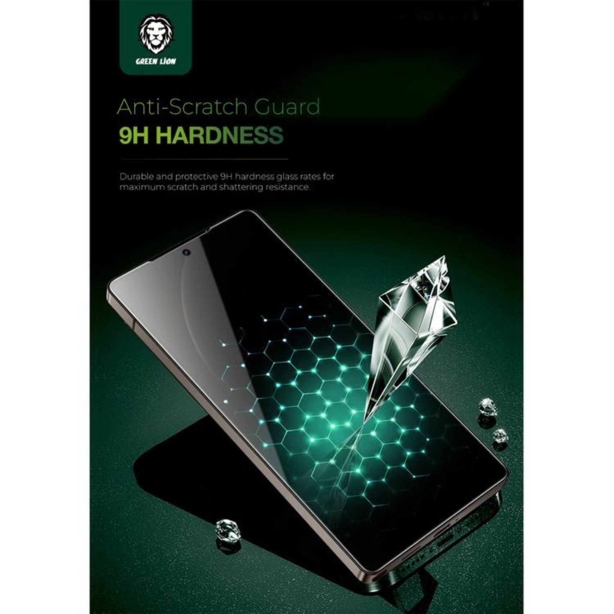 Green Lion 9H Privacy Shield Glass for Samsung S25 Ultra with Fingerprint Unlock, Anti Scratch, Bubble Free, Shockproof, Responsive Touch, Easy Installation - Privacy