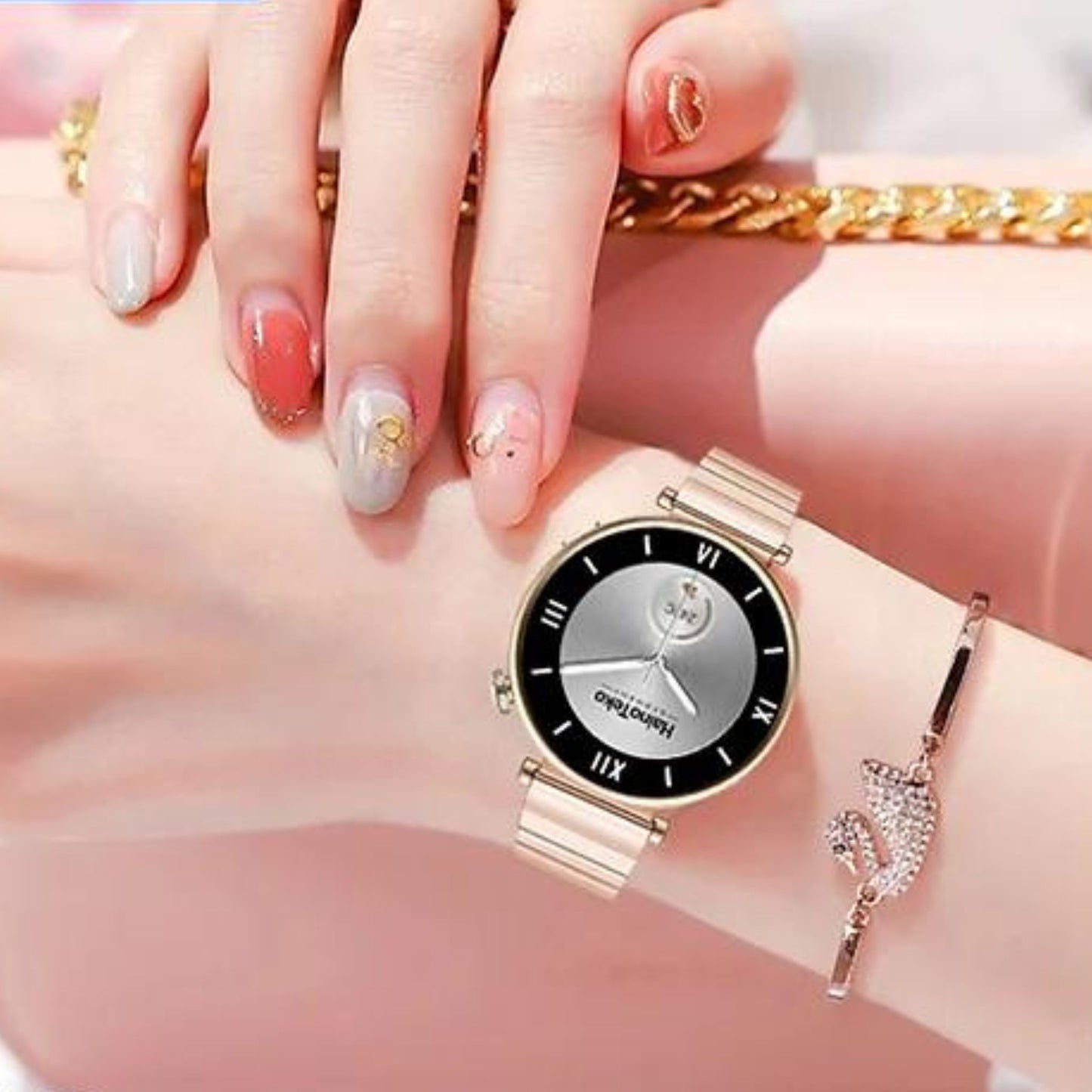 Premium Haino Teko (RW-43) 3 Pair Strap Smartwatches_Gold