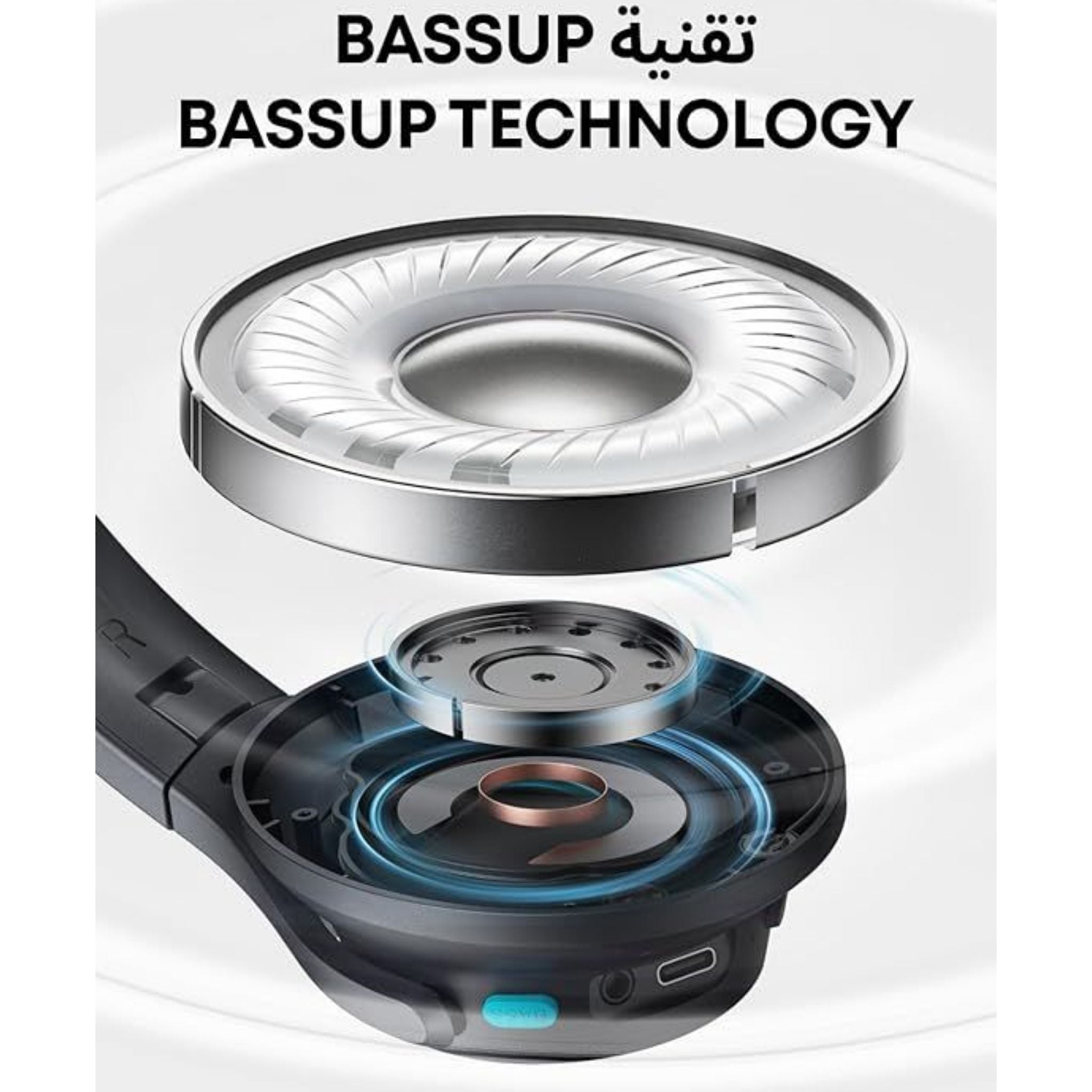 Soundcore Q11i Wireless Over-Ear Bluetooth Headphones by Anker, Deep Bass, 60H Playtime, Hi-Res Audio, Detachable Ear Cushions, Multipoint Connection