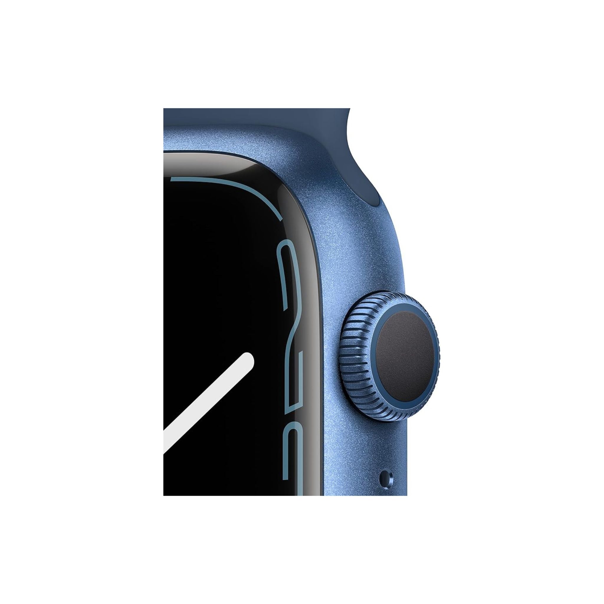 Apple Watch Series 7 (GPS, 41mm) Smart watch - Blue Aluminium Case with Abyss Blue Sport Band - Regular. Fitness Tracker, Blood Oxygen & ECG Apps, Always-On Retina Display, Water Resistant