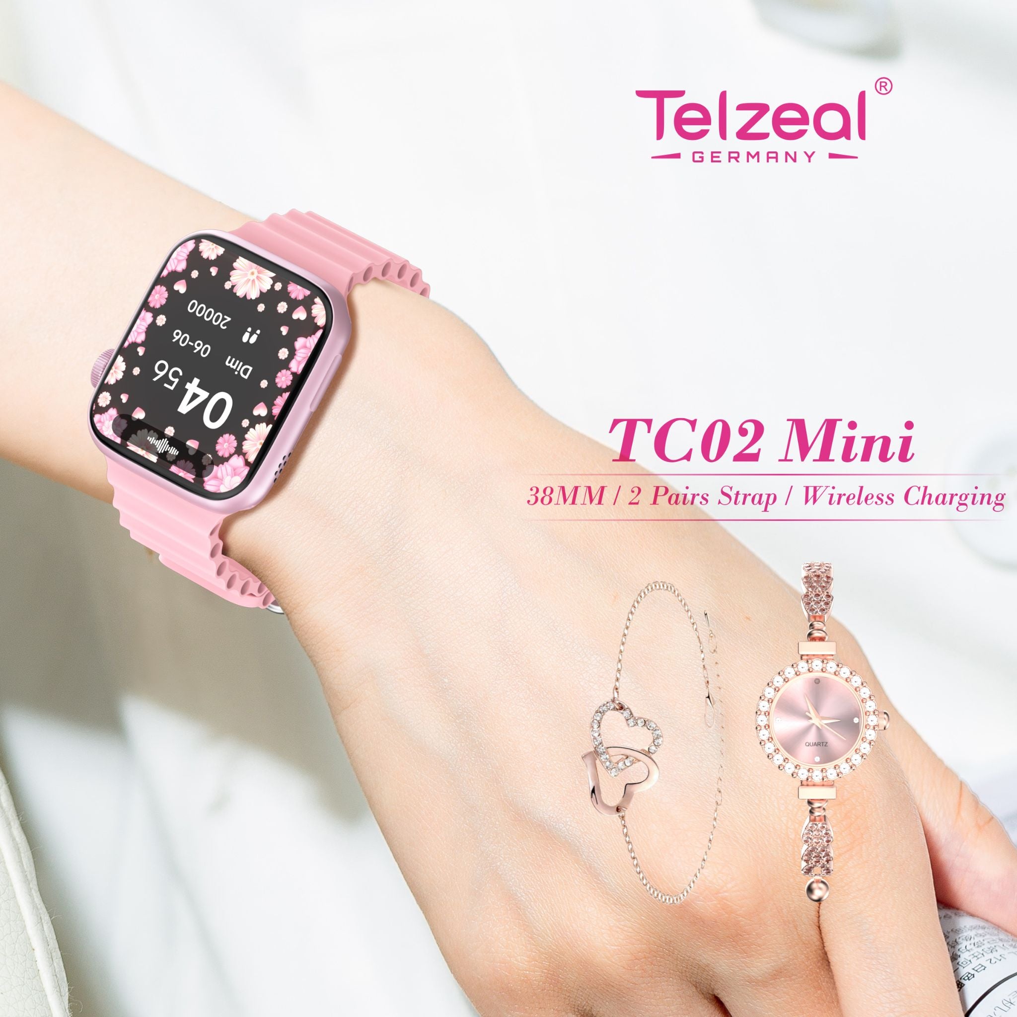 Telzeal Pefect Mini TC02 mini 38mm Ladies Smart Watch