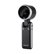 Green Lion Air Flex Portable Handheld Fan, 5-Speed Airflow, 10000-12000RPM Motor, 1200mAh Battery, Up to 3 Hours Runtime, Digital Display, 180° Rotation, Adjustable Angle, USB-C Charging, Carrying Lanyard - Black