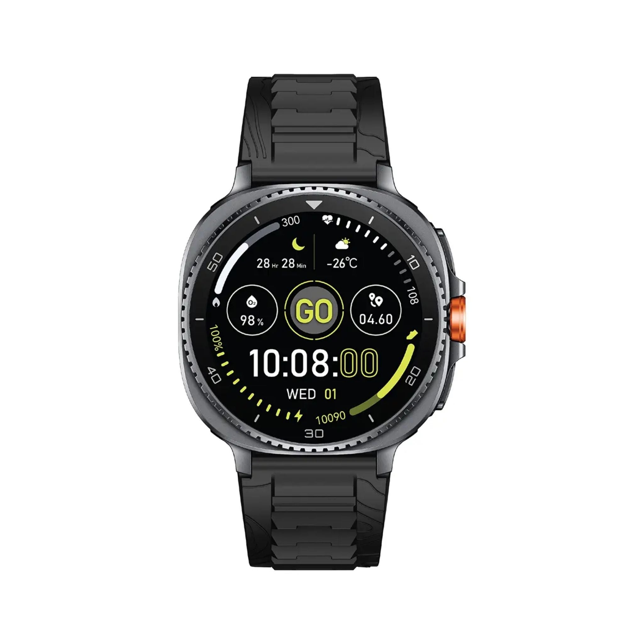 Green Lion Connect2 Smart Watch with 1.43'' AMOLED Display - Black