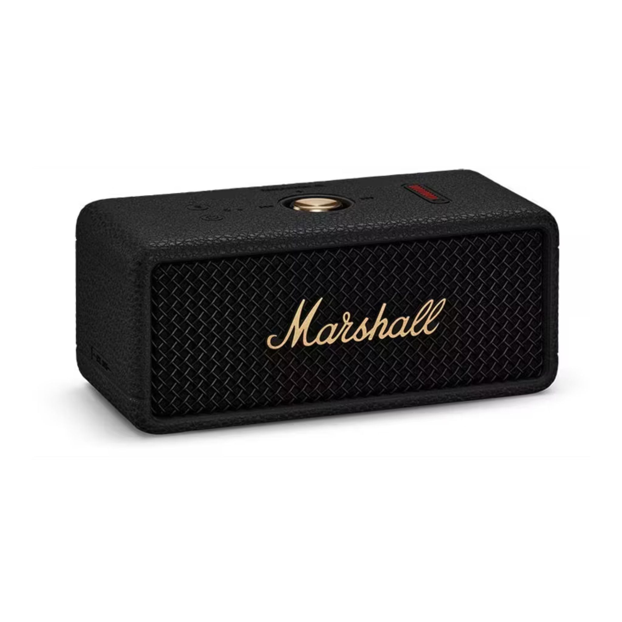 Marshall Emberton III Compact Portable Wireless Speaker with More than 32 Hours of Playtime, IP67 Water Resistance Level, Bluetooth Version 5.3, Built-in Microphone - Black / Brass