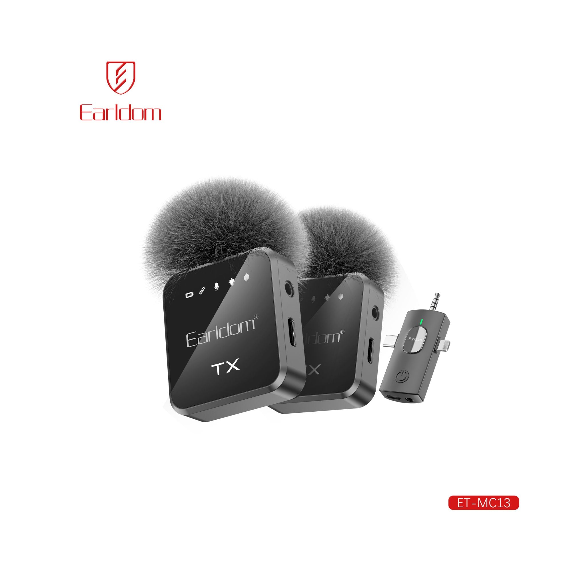 Earldom MC13 AfroCrafts Portable 3in1 Wireless Collar Clip Microphone