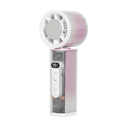 Levelo Cyclo Portable Cooling Fan with Cryo Cooling, 3000mAh Battery, 100 Speed Levels, LED Lamp, Type-C Charging – Pink