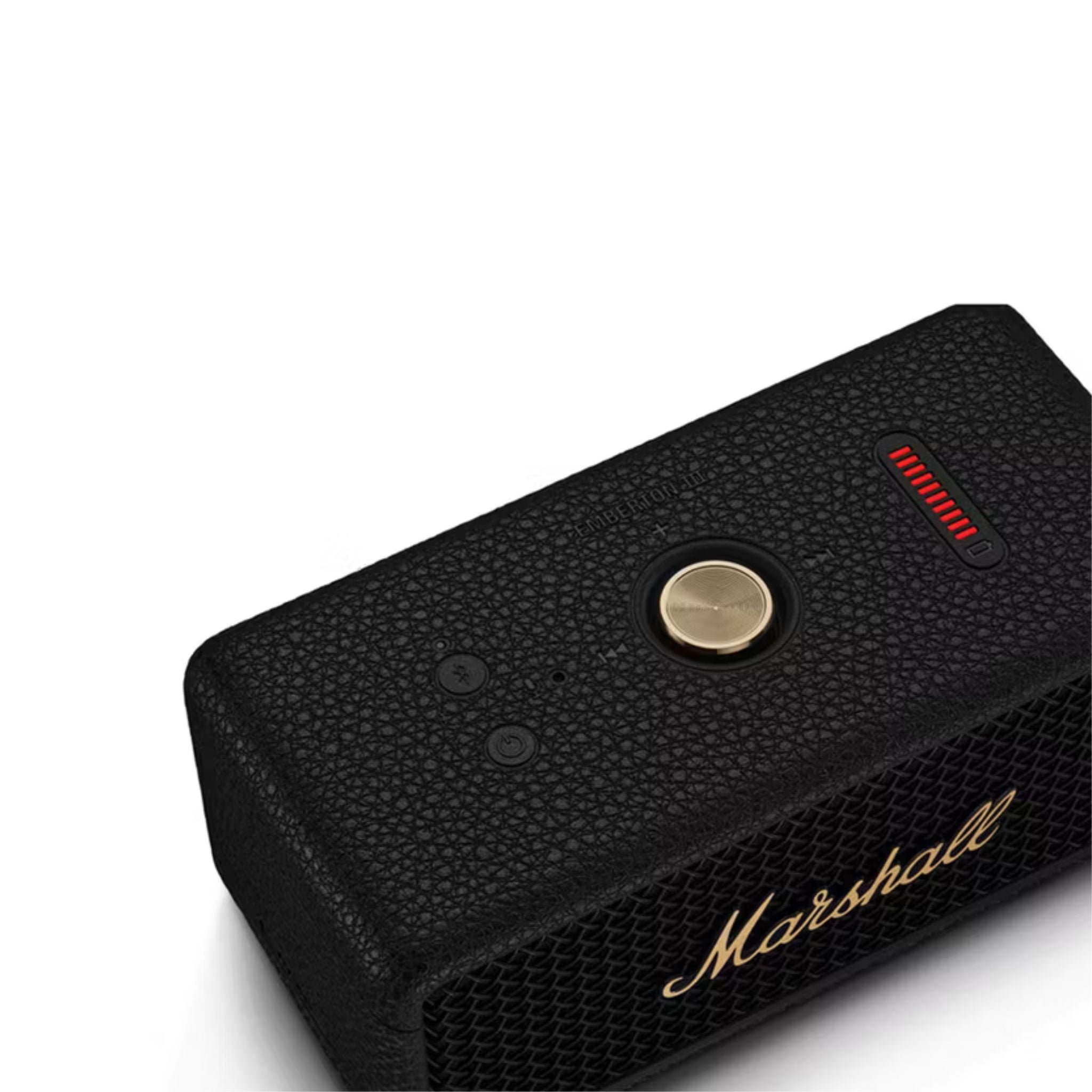 Marshall Emberton III Compact Portable Wireless Speaker with More than 32 Hours of Playtime, IP67 Water Resistance Level, Bluetooth Version 5.3, Built-in Microphone - Black / Brass