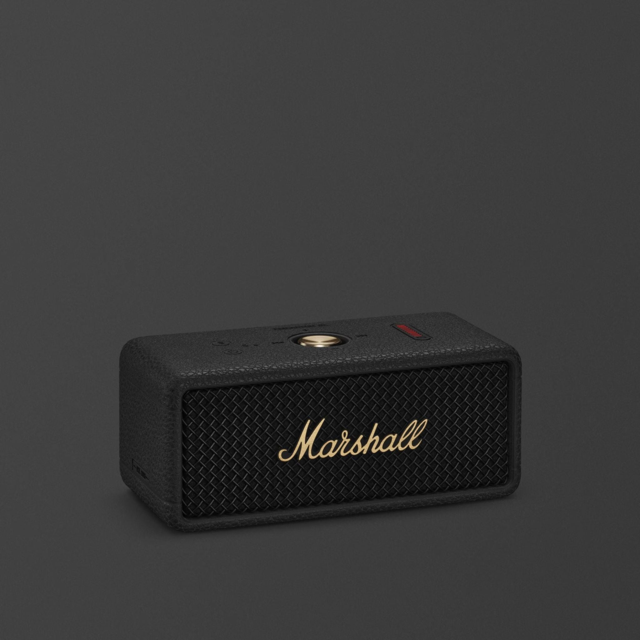 Marshall Emberton III Compact Portable Wireless Speaker with More than 32 Hours of Playtime, IP67 Water Resistance Level, Bluetooth Version 5.3, Built-in Microphone - Black / Brass