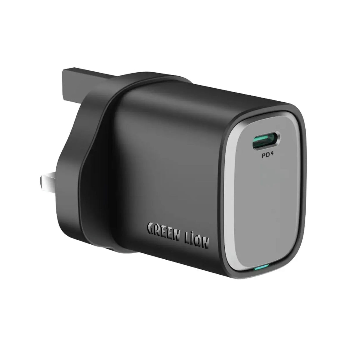 Green Lion Supra 45W UK Wall Charger - Black/Grey