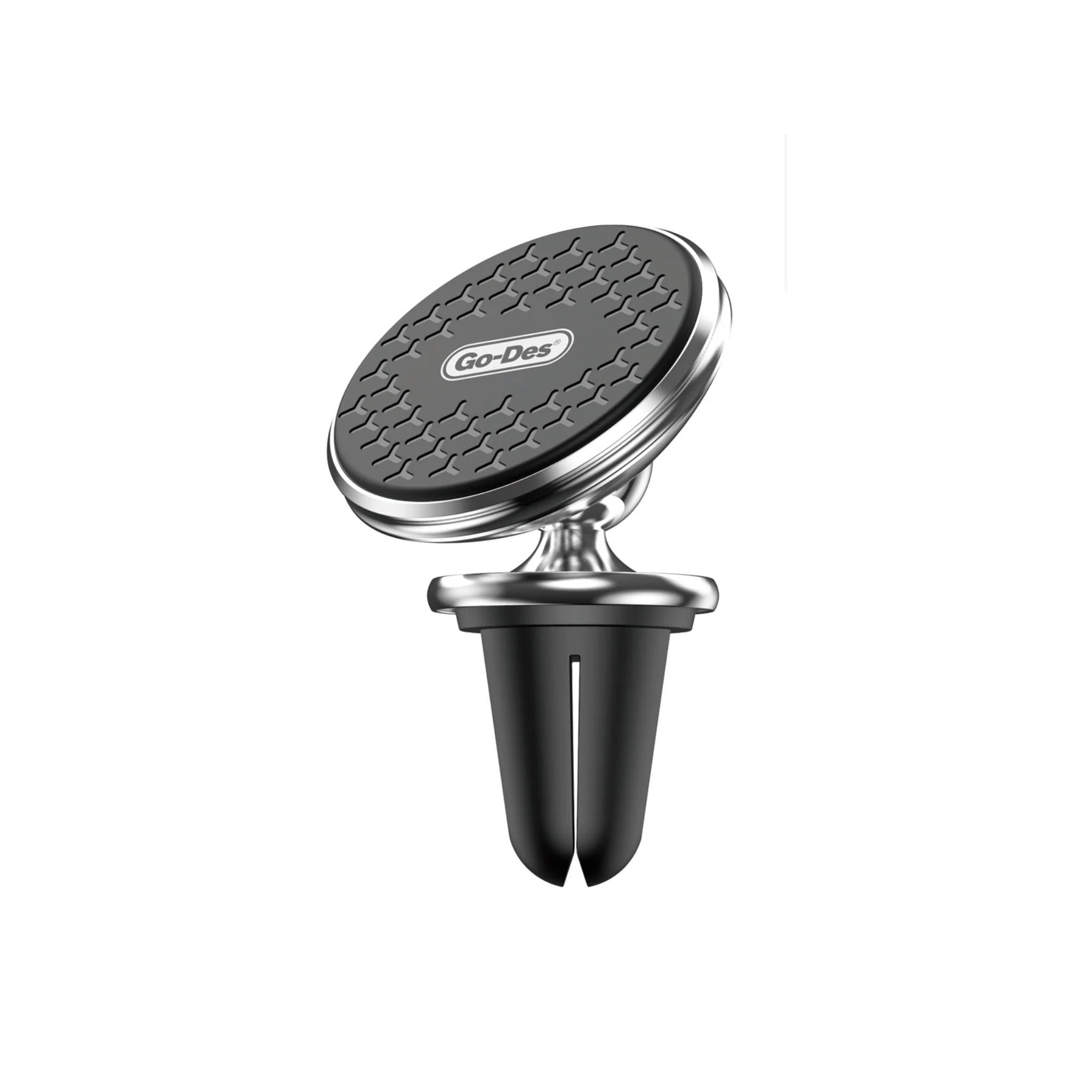 Go-Des 360° Magnetic Car Phone Holder Air Vent Mount with Strong Magnets One-Hand Operation with Anti-Scratch Pad Universal Fit- Black