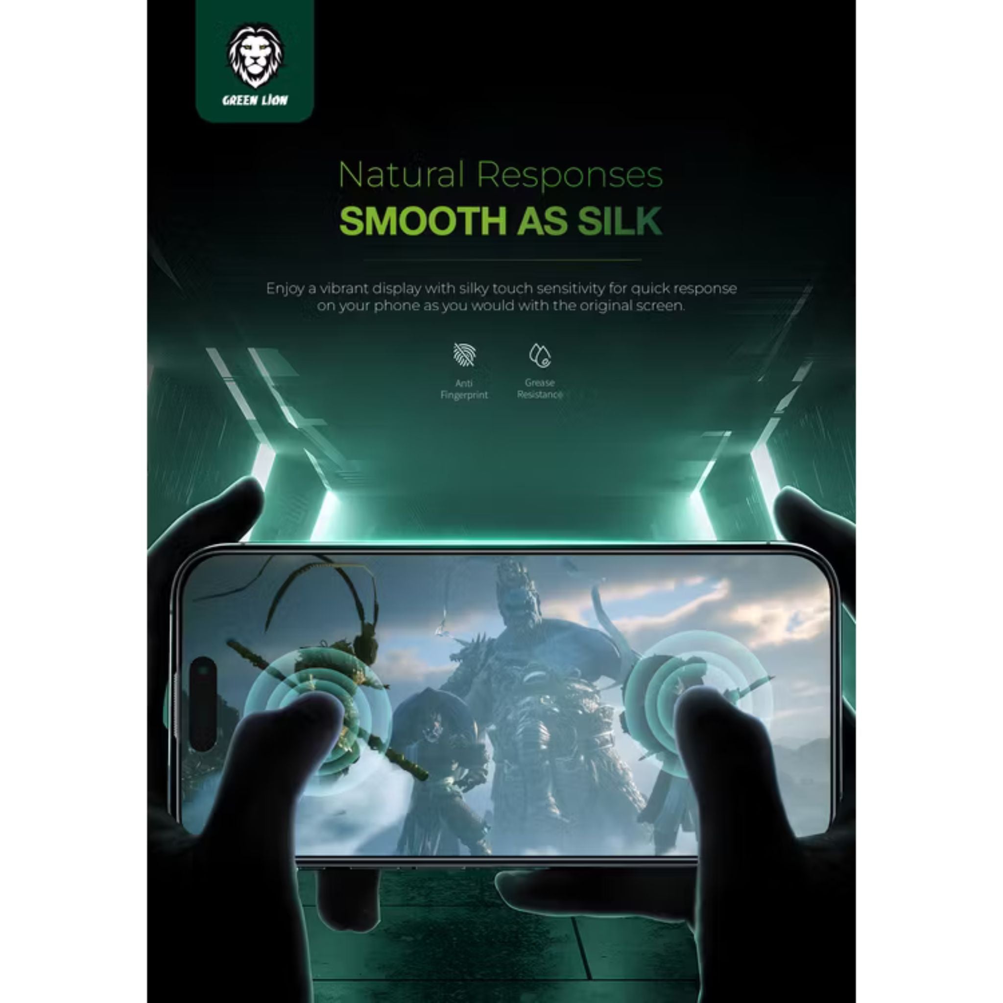 Green Lion Diego Pet HD Screen Protector for iPhone 16 Pro Max, Anti-Fingerprint, Crystal Clear, 9H Tempered Glass, Highly Responsive, Bubble Free - Clear